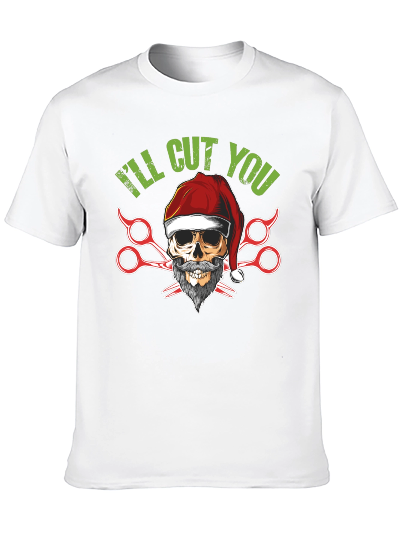 Skull Barber Christmas T-Shirt