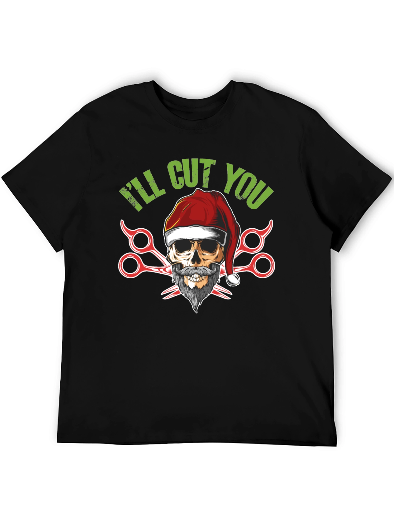 Skull Barber Christmas T-Shirt