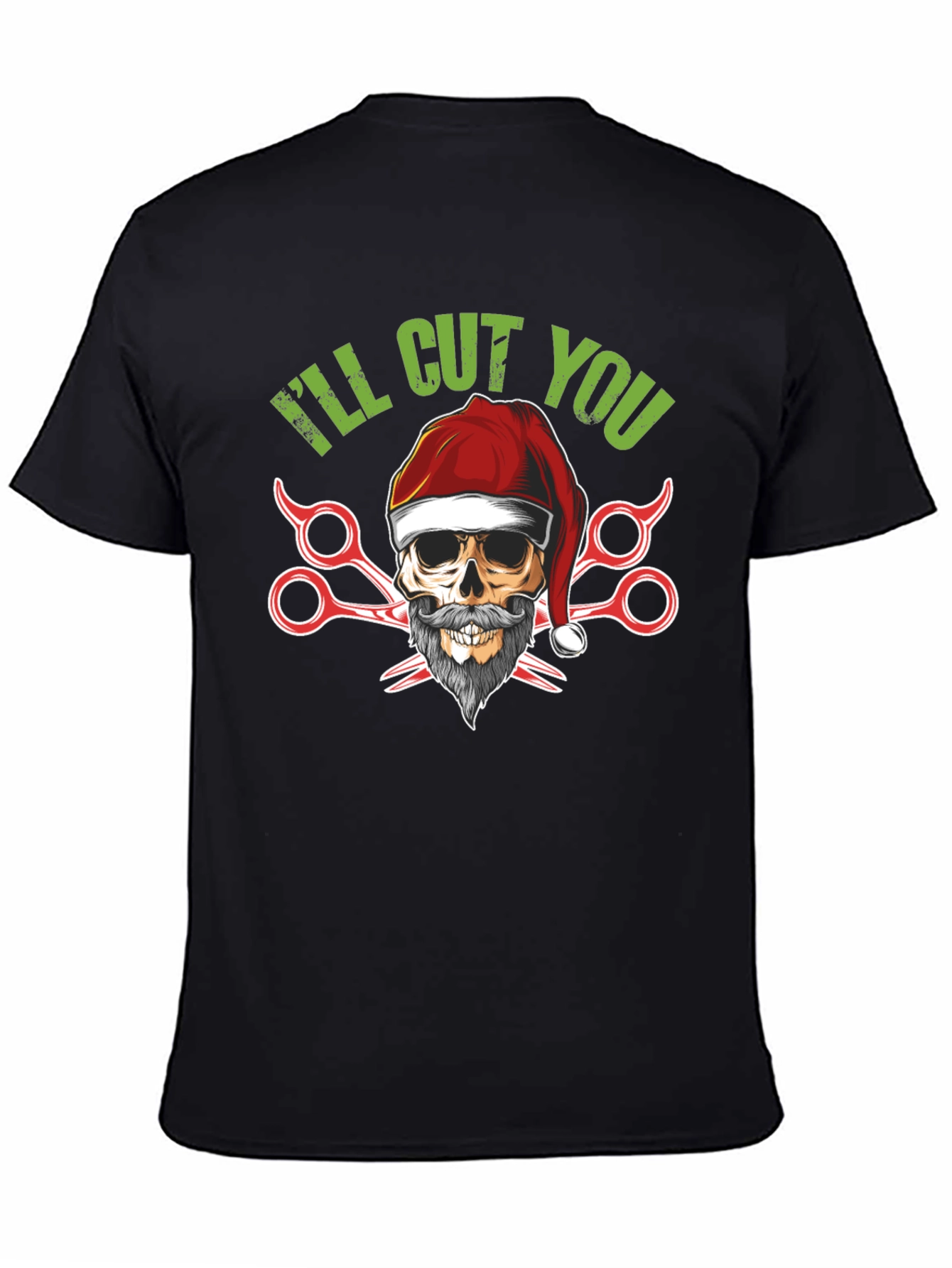 Skull Barber Christmas T-Shirt