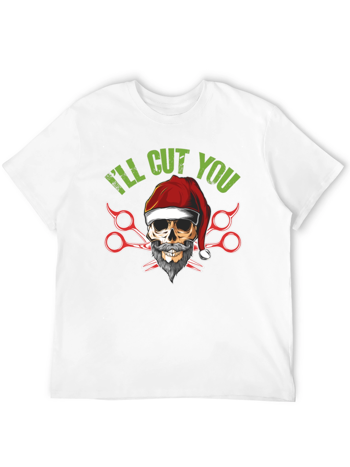 Skull Barber Christmas T-Shirt