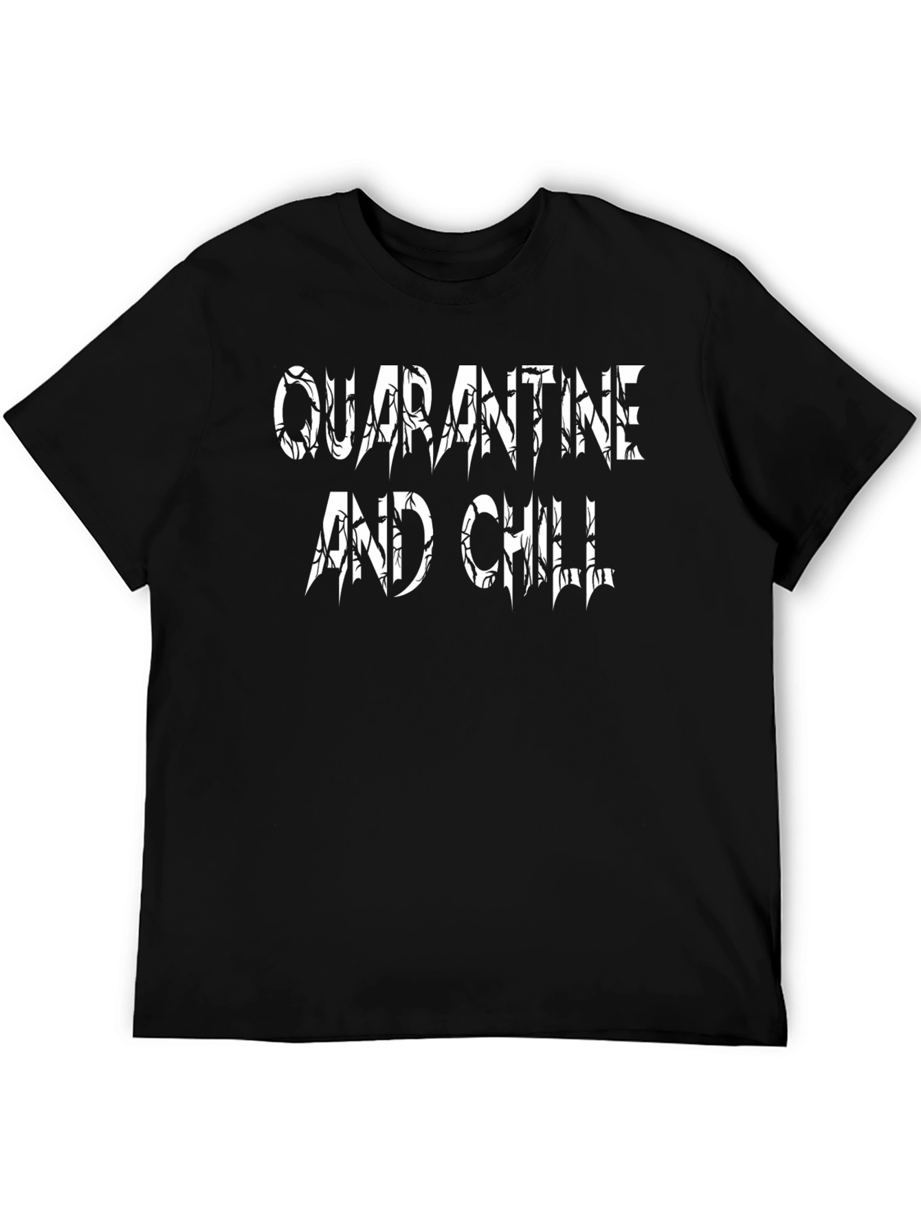 Quarantine and Chill Graphic Tee - Black T-Shirt