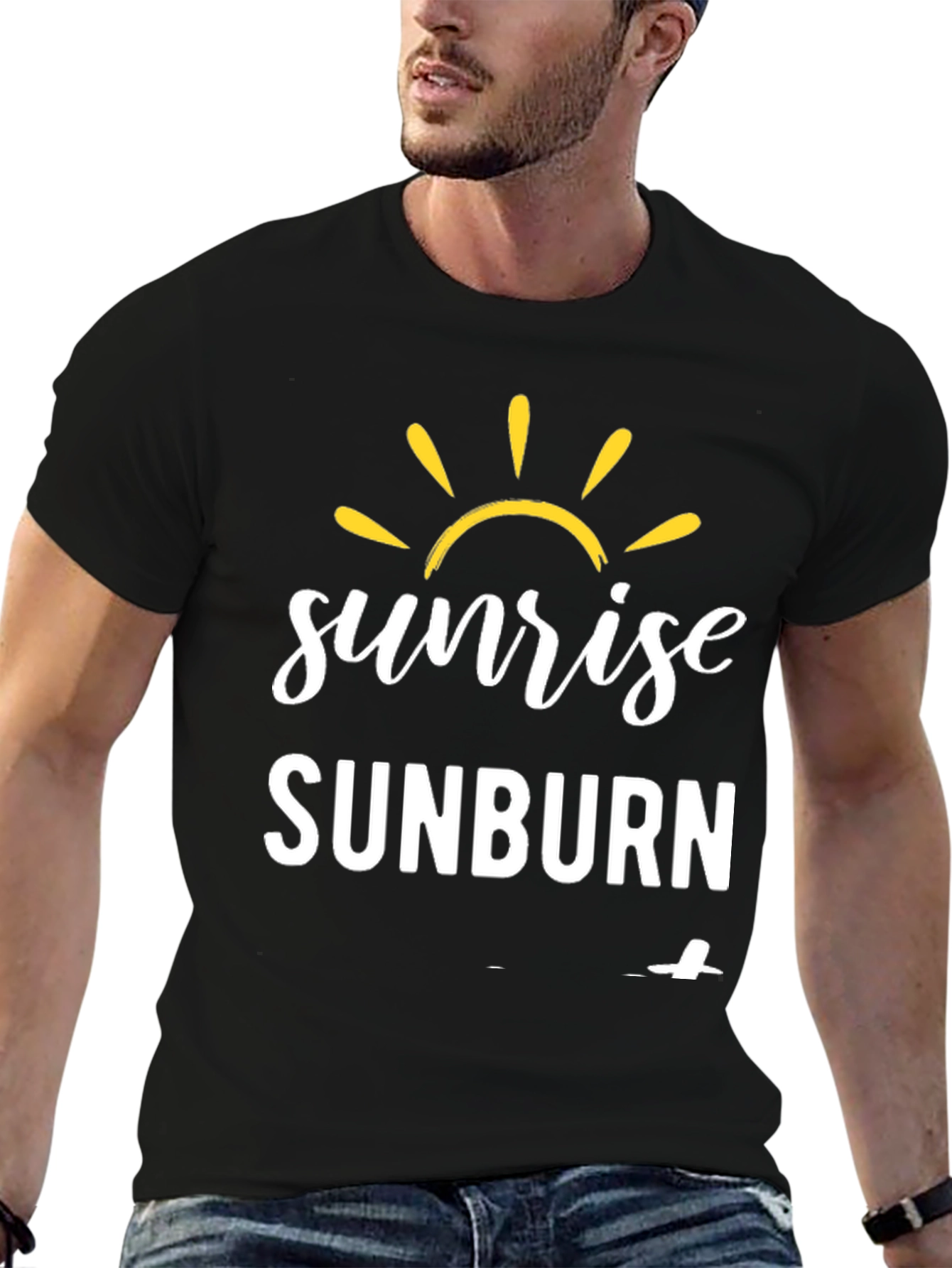 Sunrise Sunburn T-Shirt - Black Graphic Tee