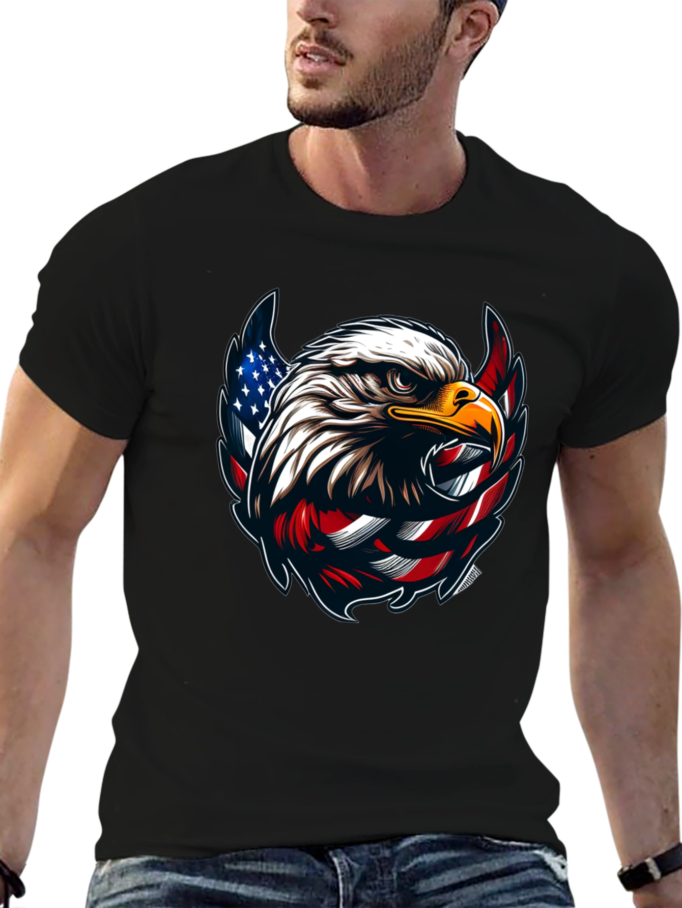 American Eagle Graphic Black T-Shirt
