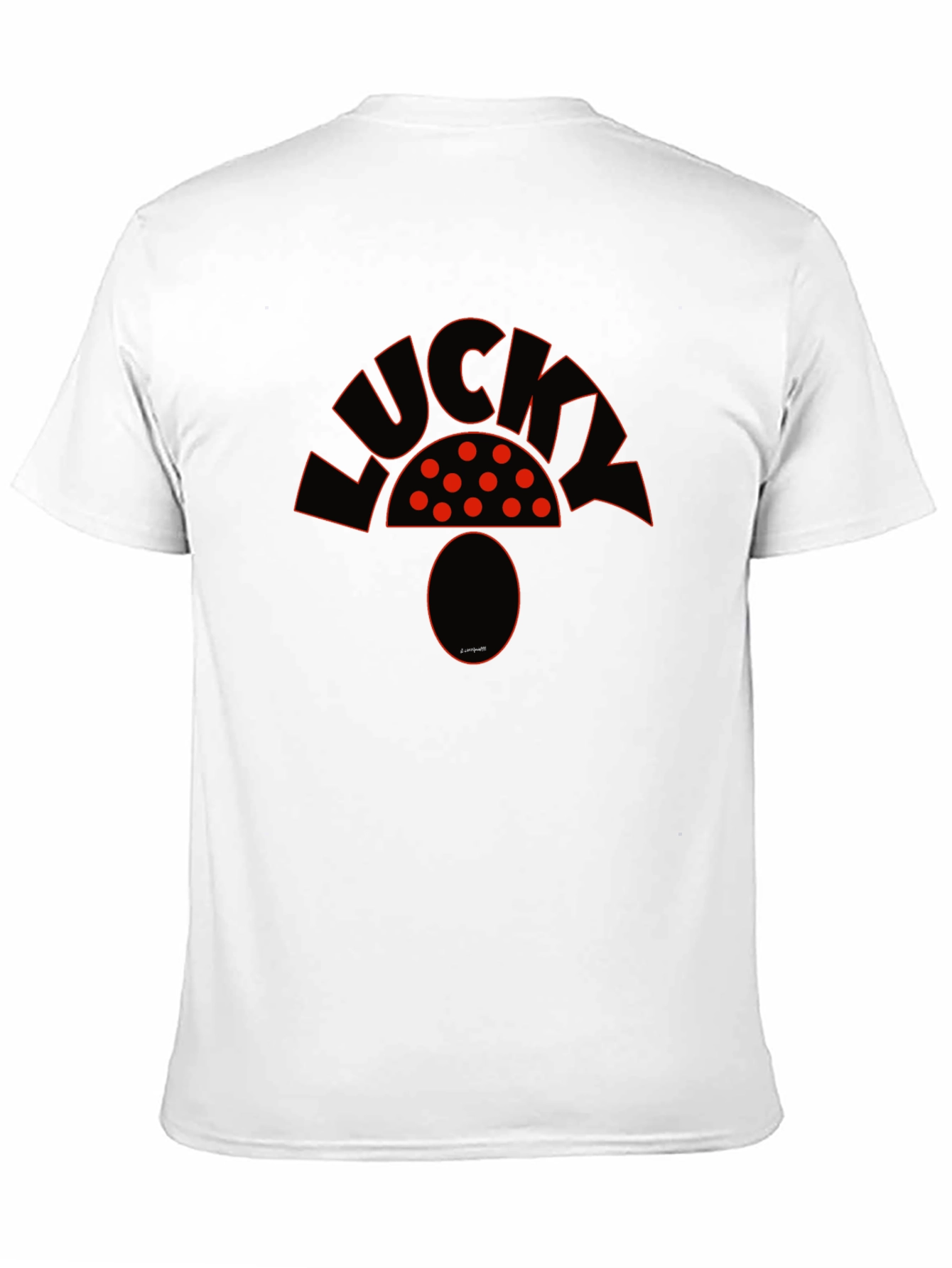 Lucky Mushroom Graphic Tee - Unisex Black T-Shirt