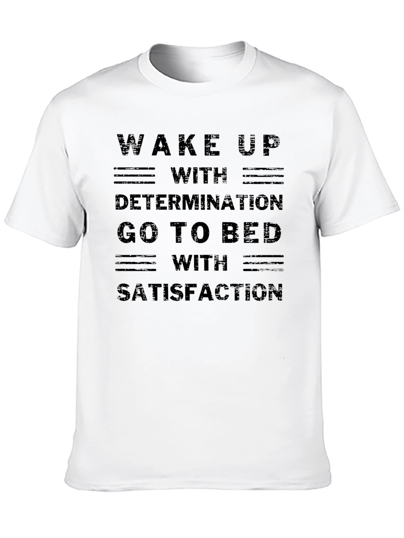 Motivational Wake Up Graphic Black T-Shirt