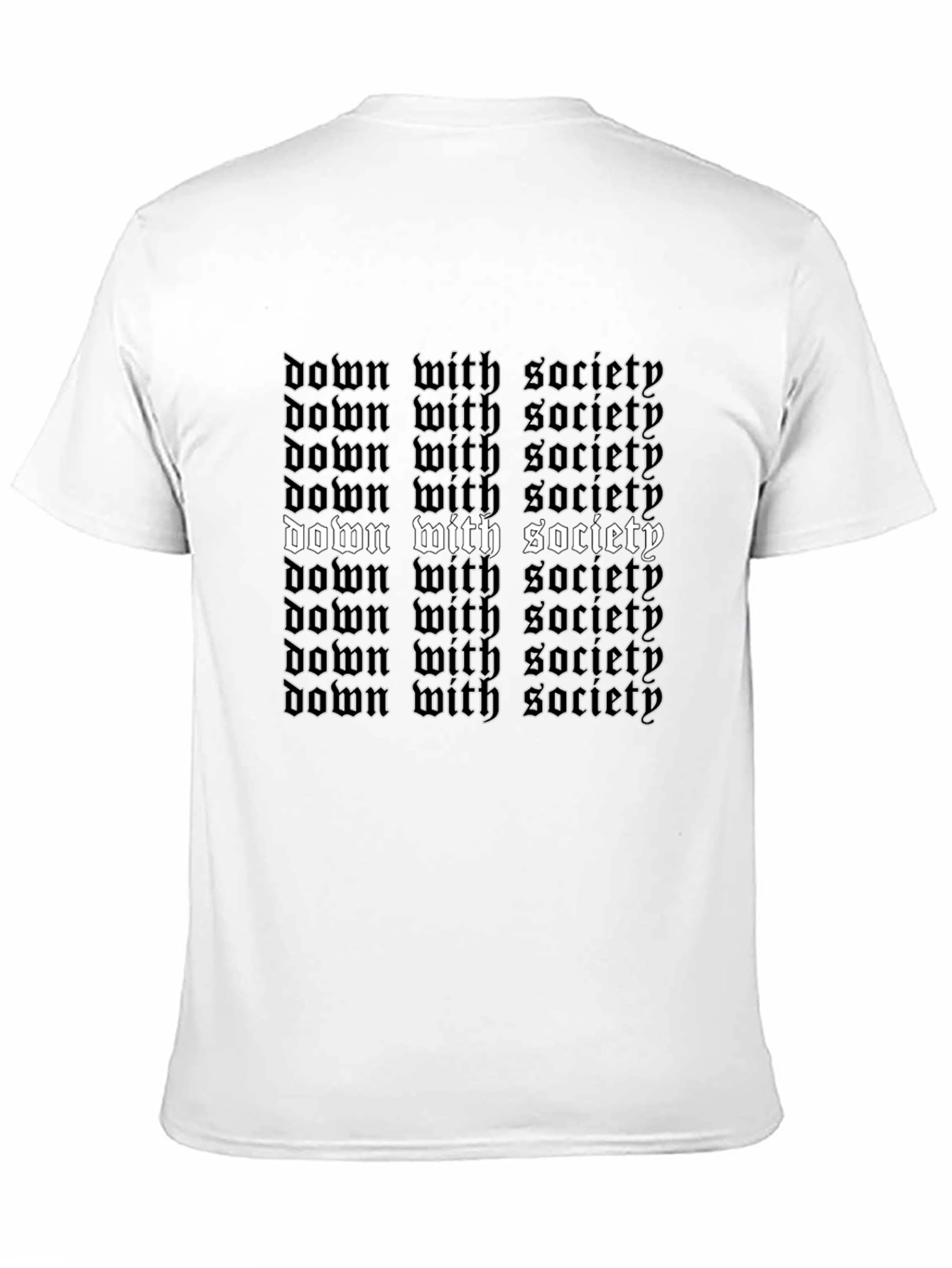 Down With Society Graphic Tee - Black Cotton Shirt