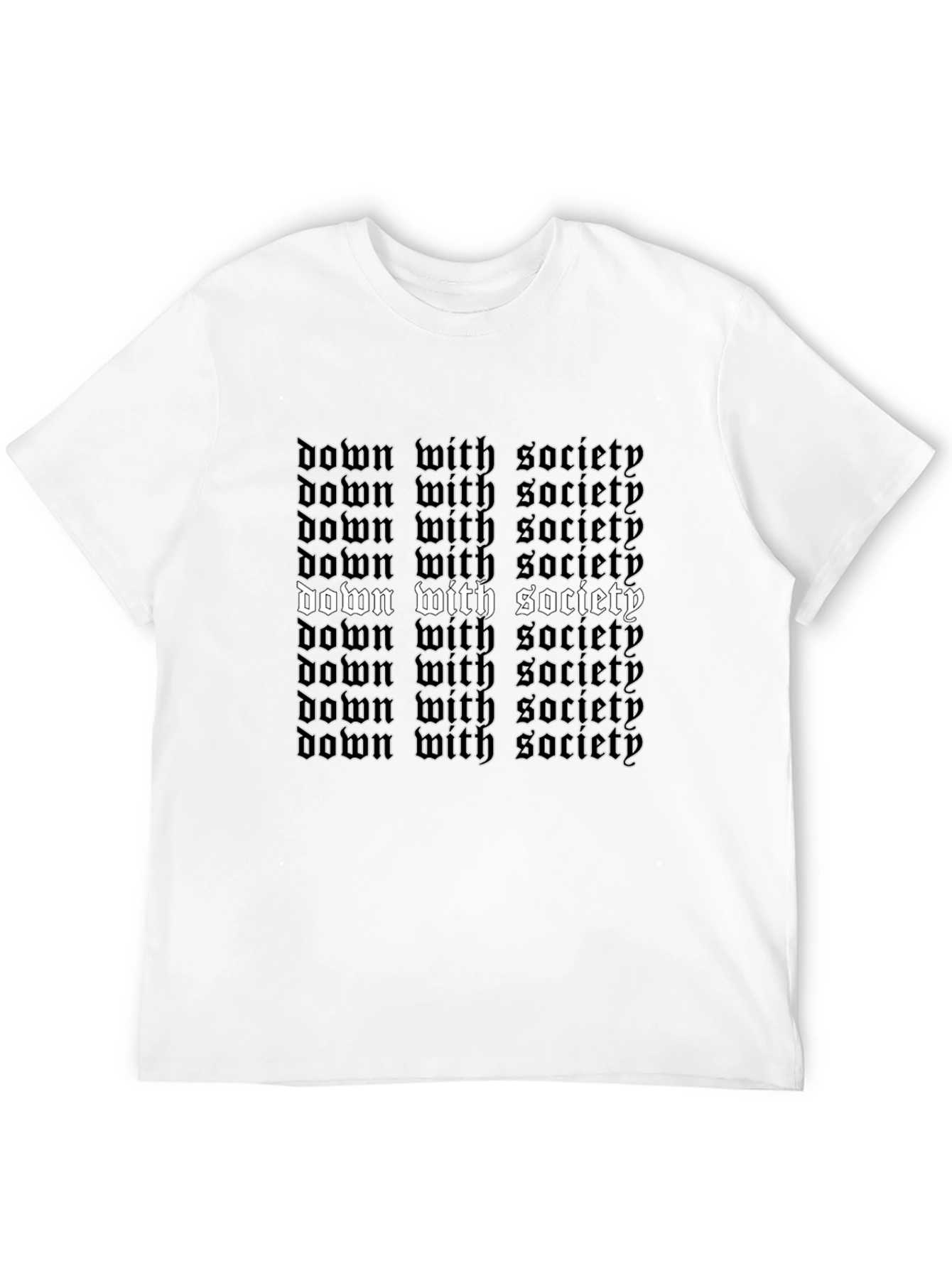 Down With Society Graphic Tee - Black Cotton Shirt