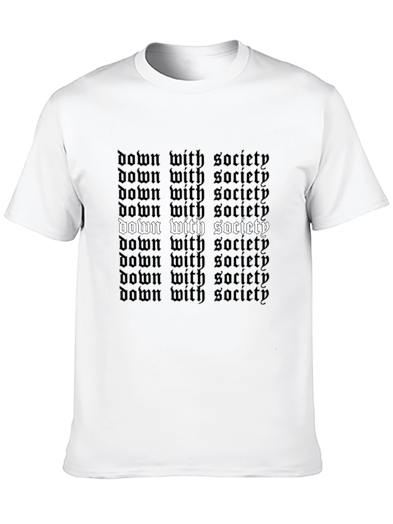 Down With Society Graphic Tee - Black Cotton Shirt
