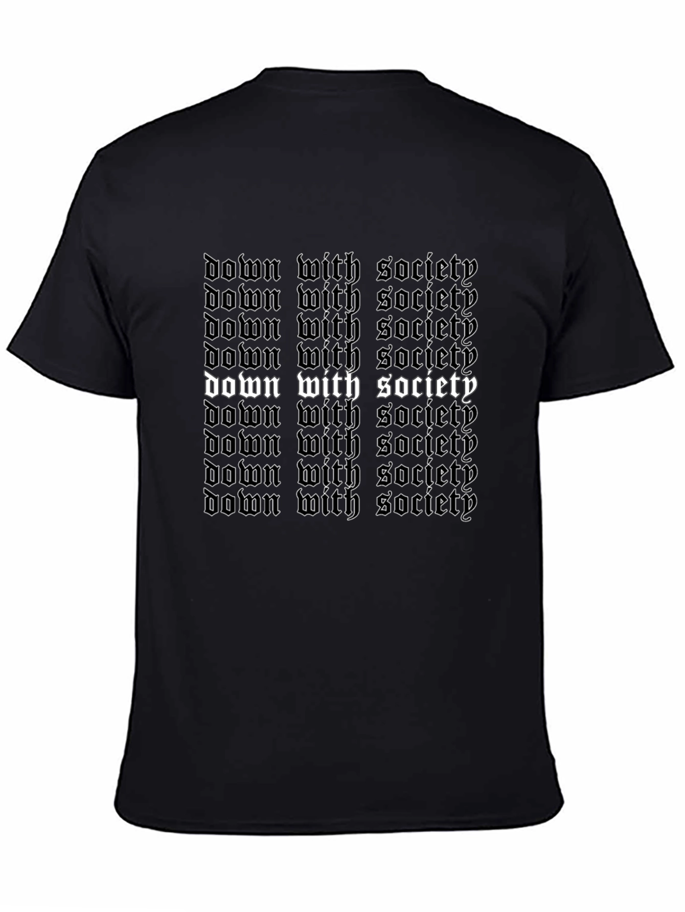 Down With Society Graphic Tee - Black Cotton Shirt