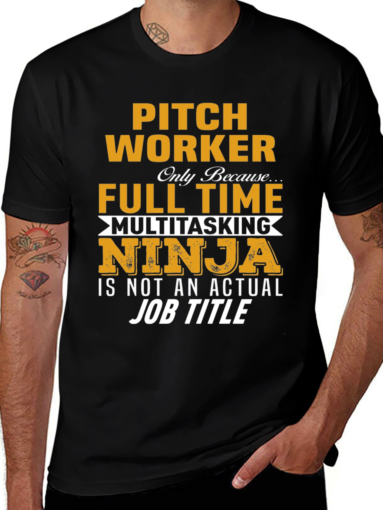 Pitch Worker Full Time Multitasking Ninja T-Shirt