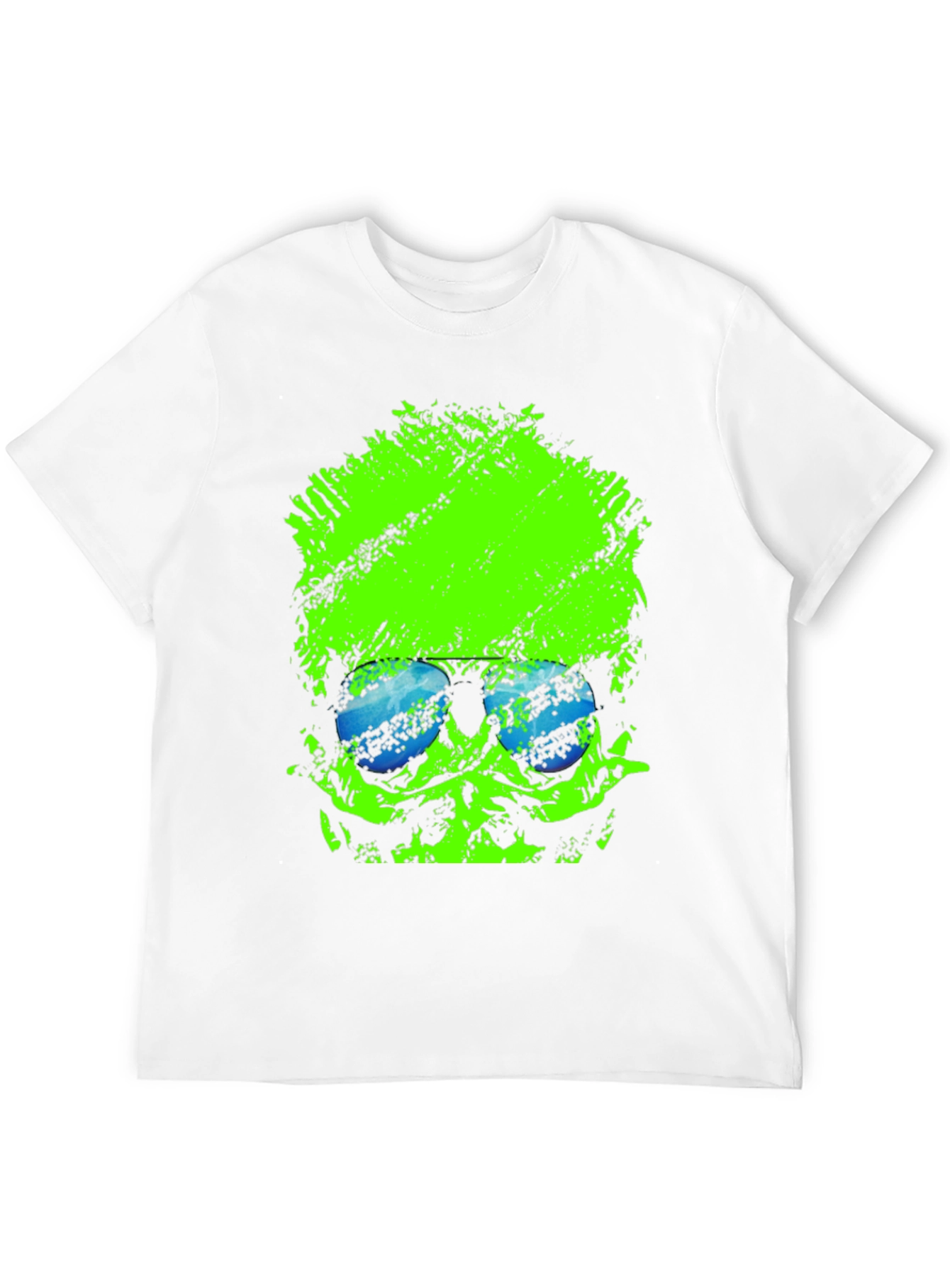 Neon Skull Graphic Black T-Shirt