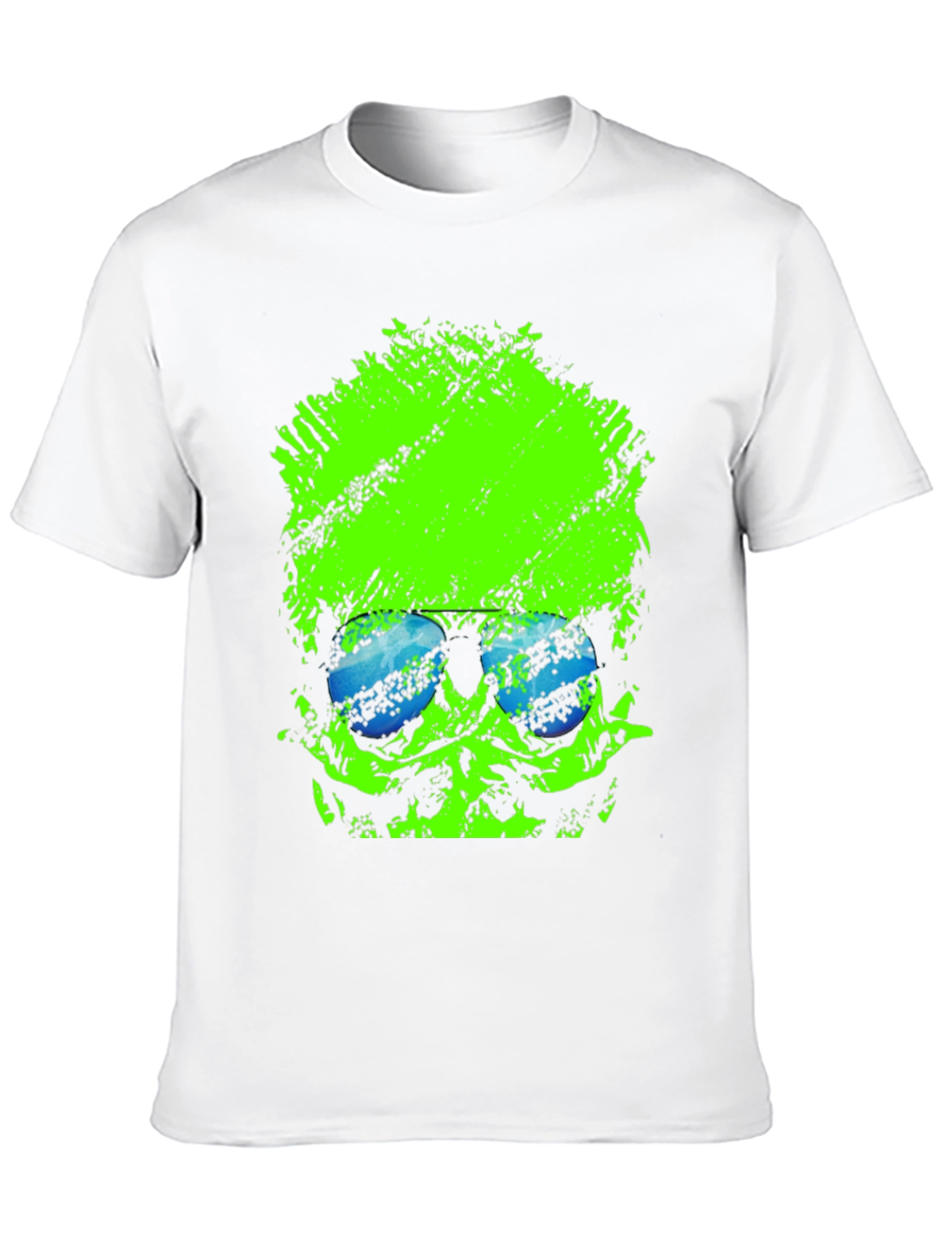 Neon Skull Graphic Black T-Shirt