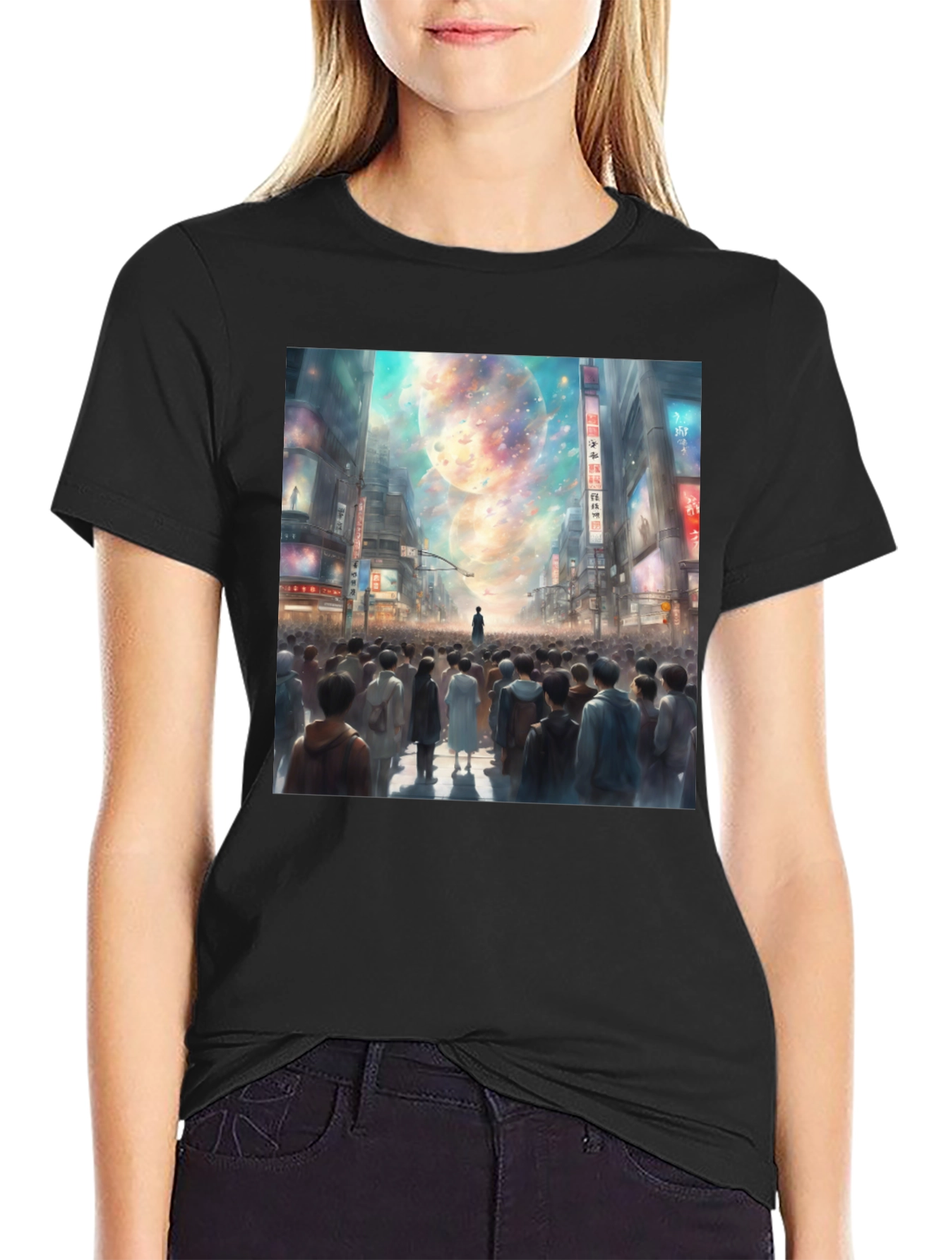 Celestial Cityscape Graphic Tee