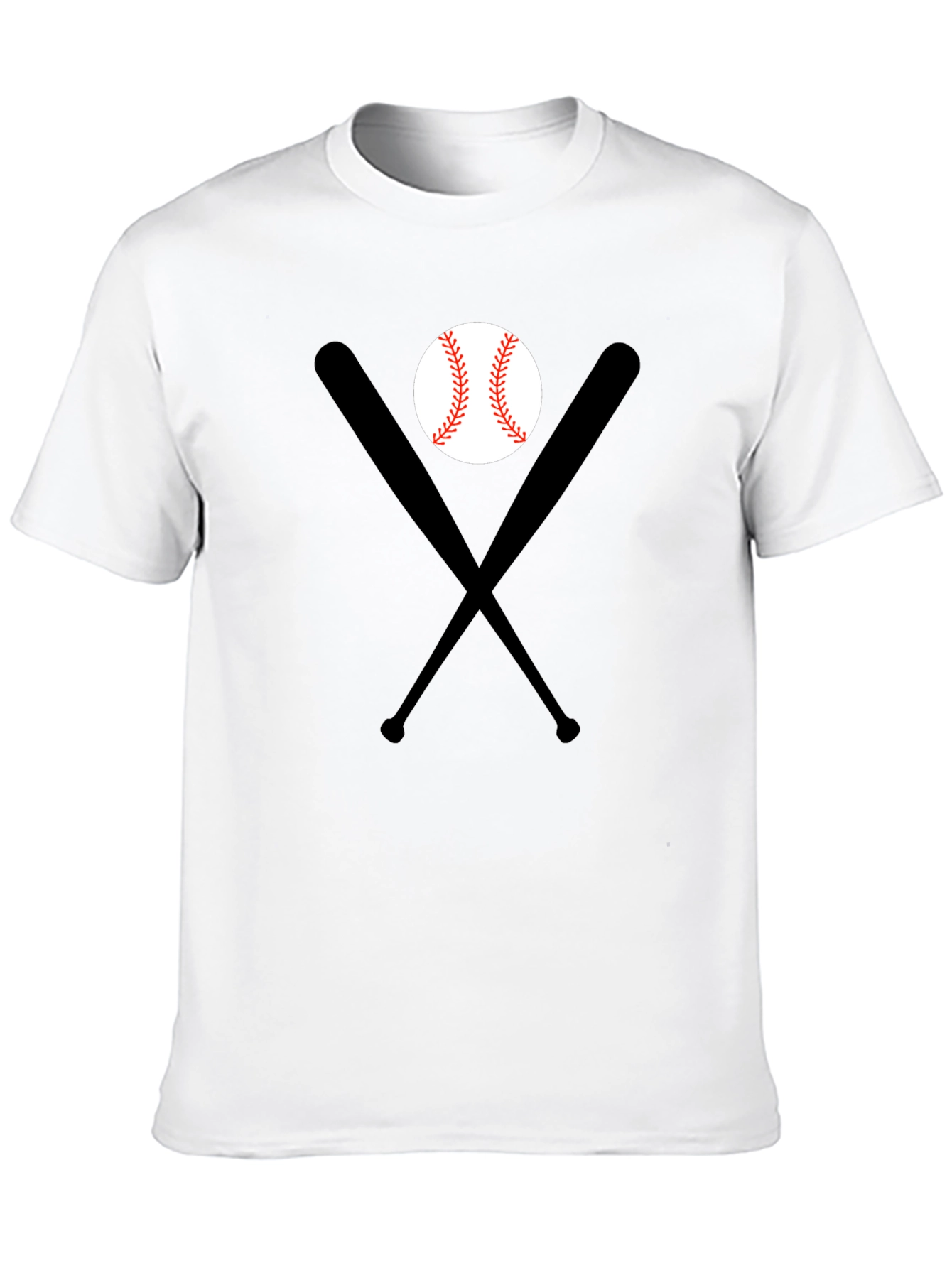 Baseball Bats & Ball Black T-Shirt