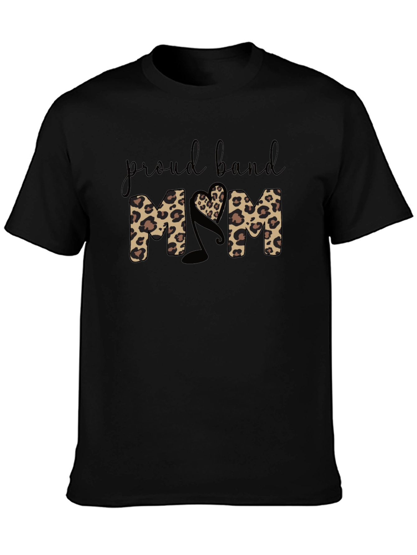 Proud Band Mom Leopard Print T-Shirt