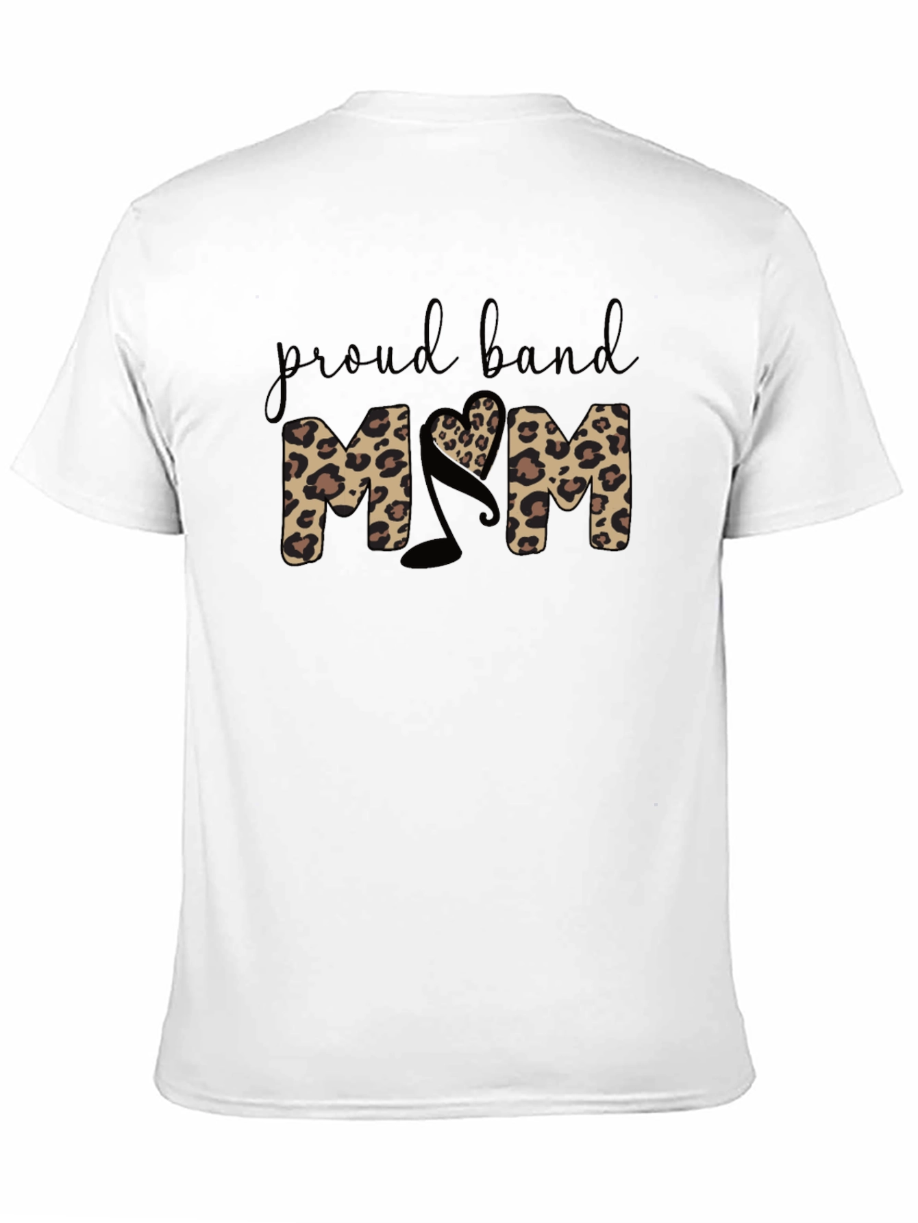 Proud Band Mom Leopard Print T-Shirt