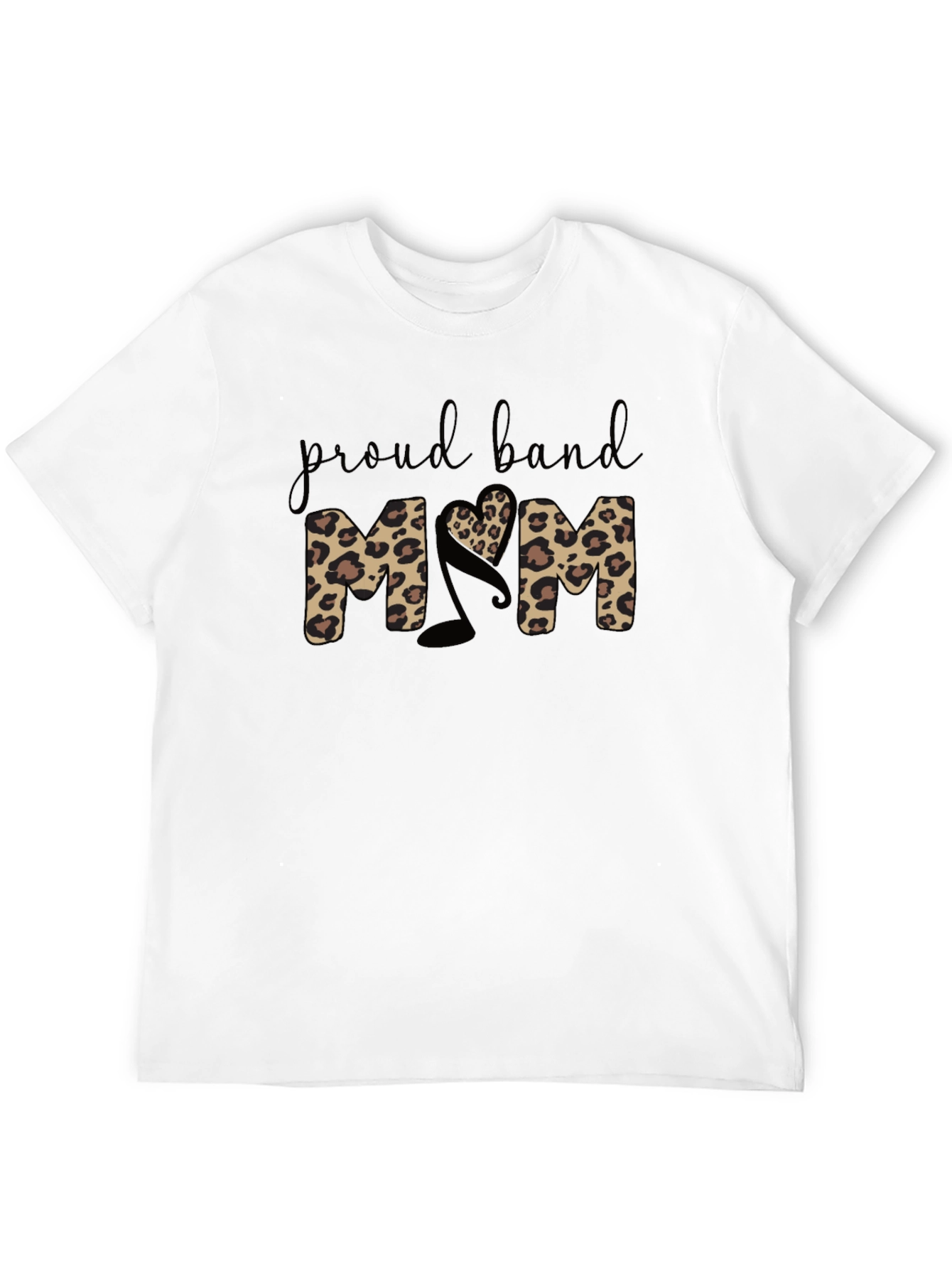 Proud Band Mom Leopard Print T-Shirt