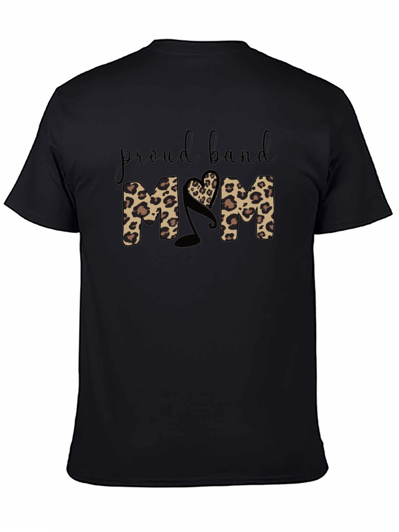 Proud Band Mom Leopard Print T-Shirt
