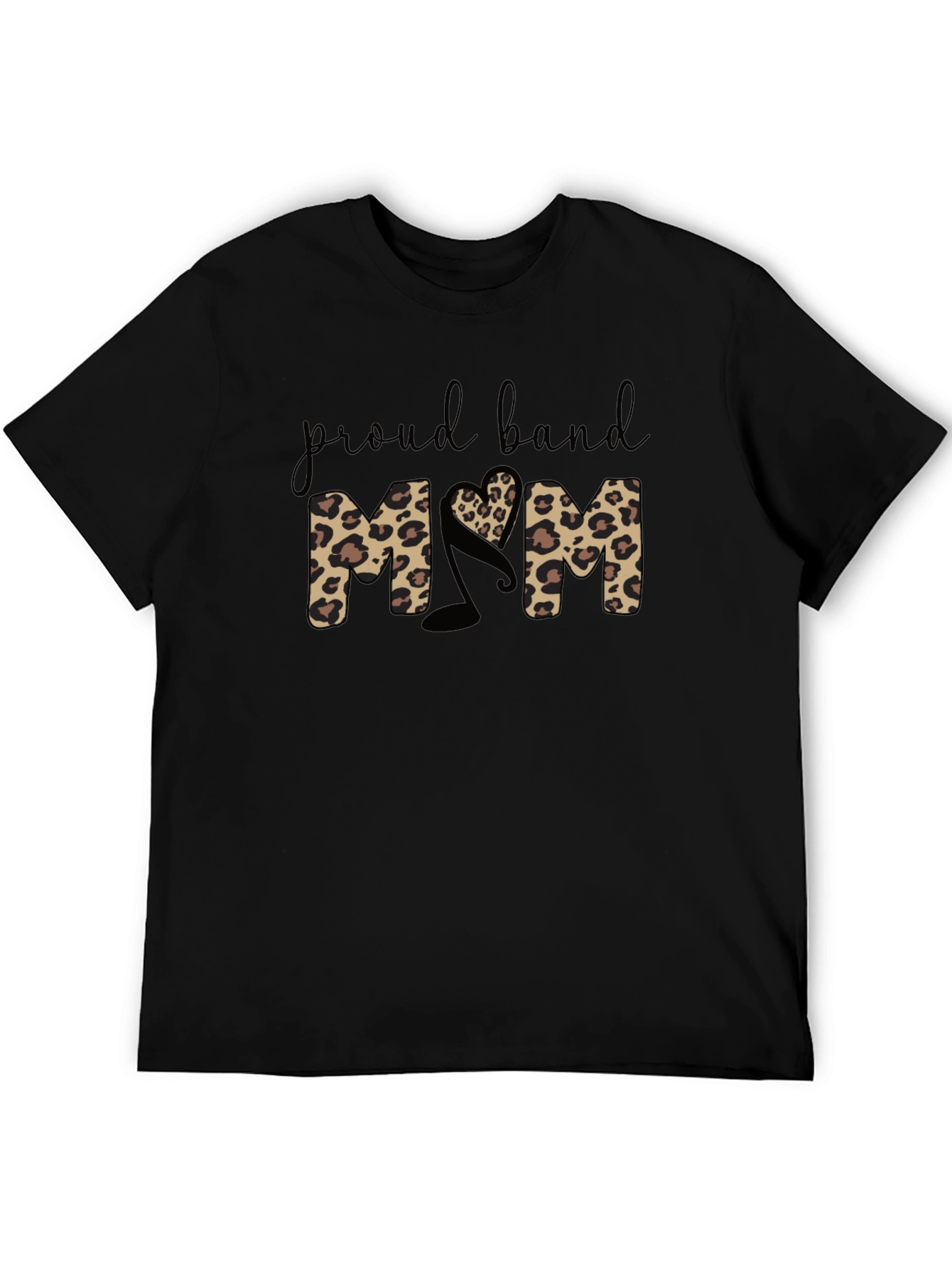 Proud Band Mom Leopard Print T-Shirt