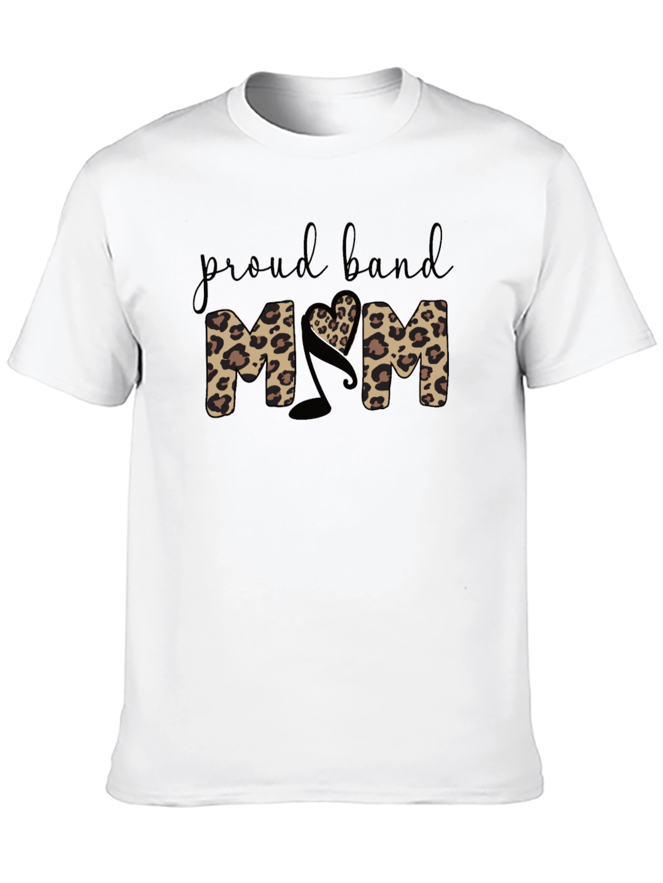 Proud Band Mom Leopard Print T-Shirt