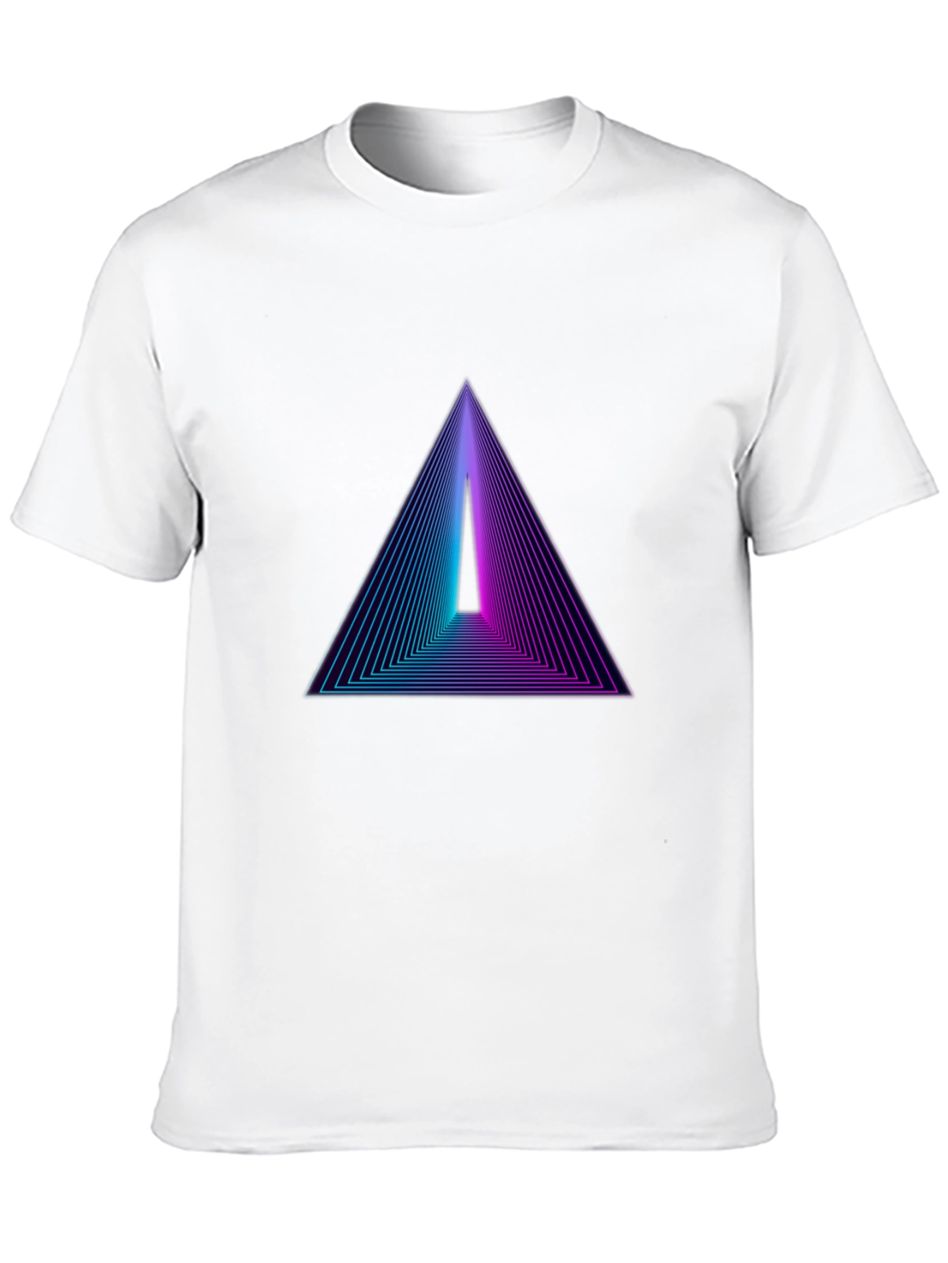 Retro Triangle Graphic Black T-Shirt