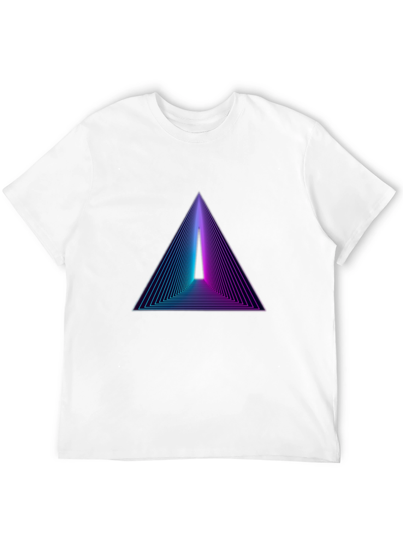 Retro Triangle Graphic Black T-Shirt