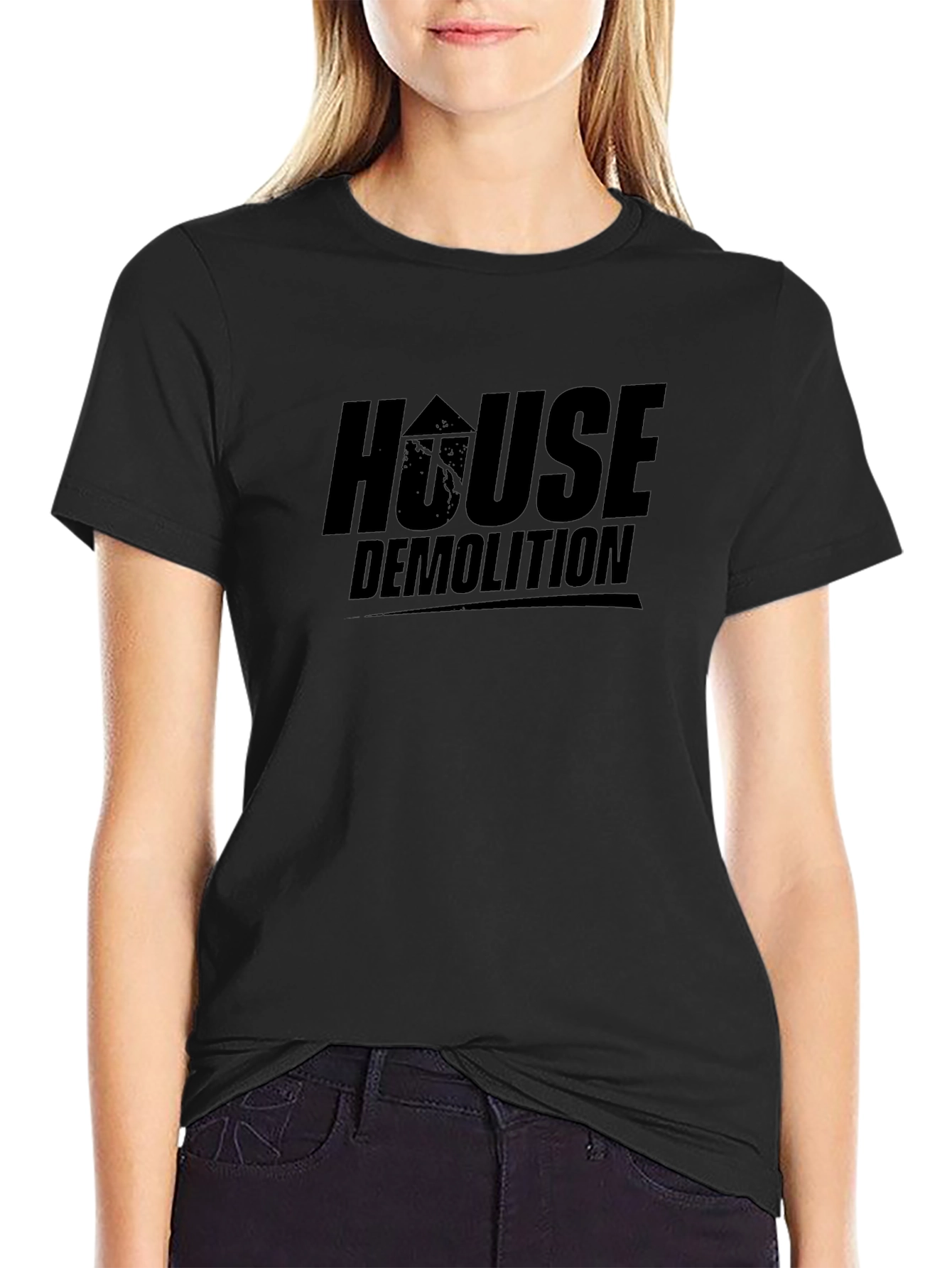 House Demolition Black Graphic T-Shirt
