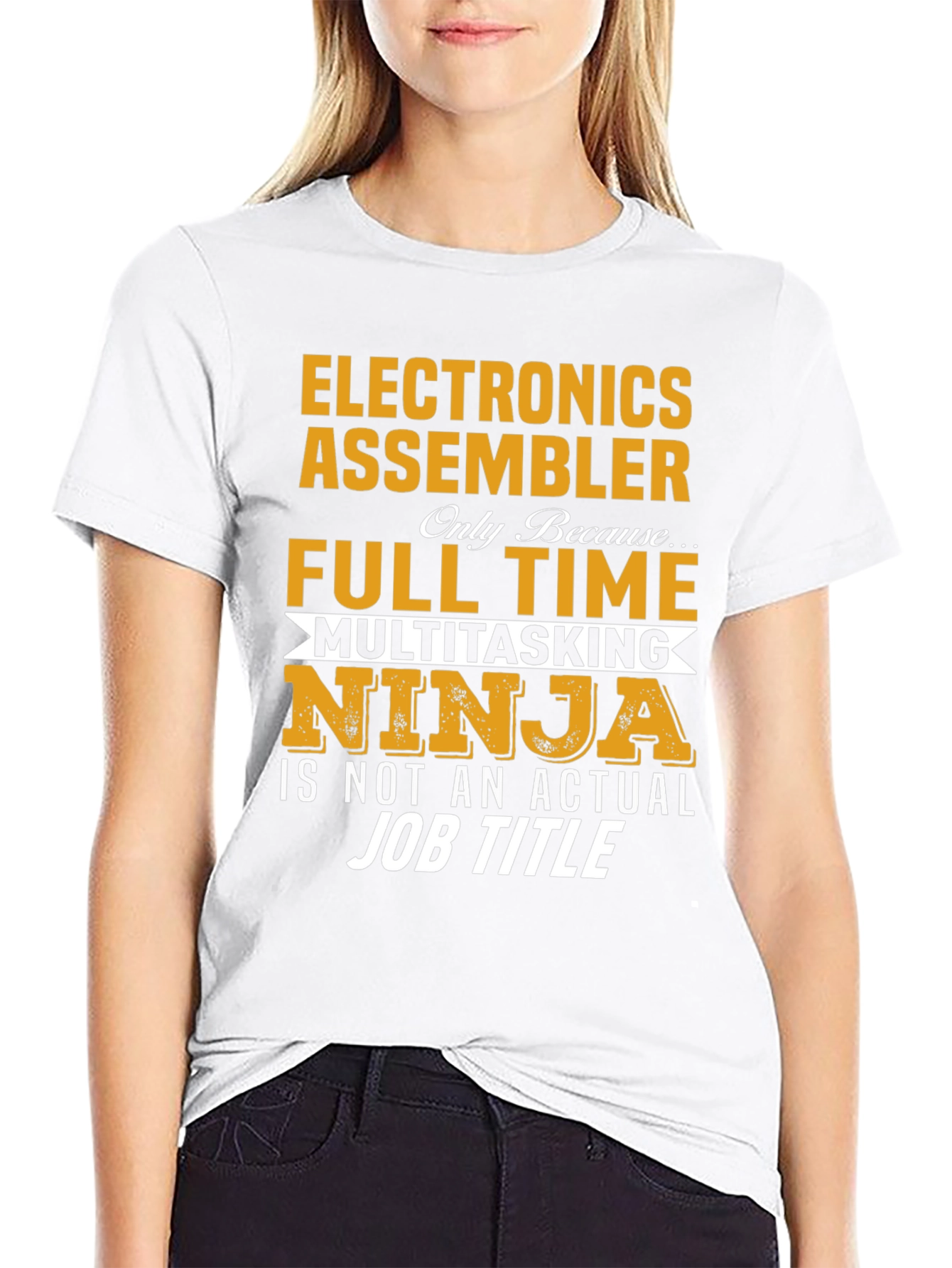Electronics Assembler Full Time Multitasking Ninja T-Shirt