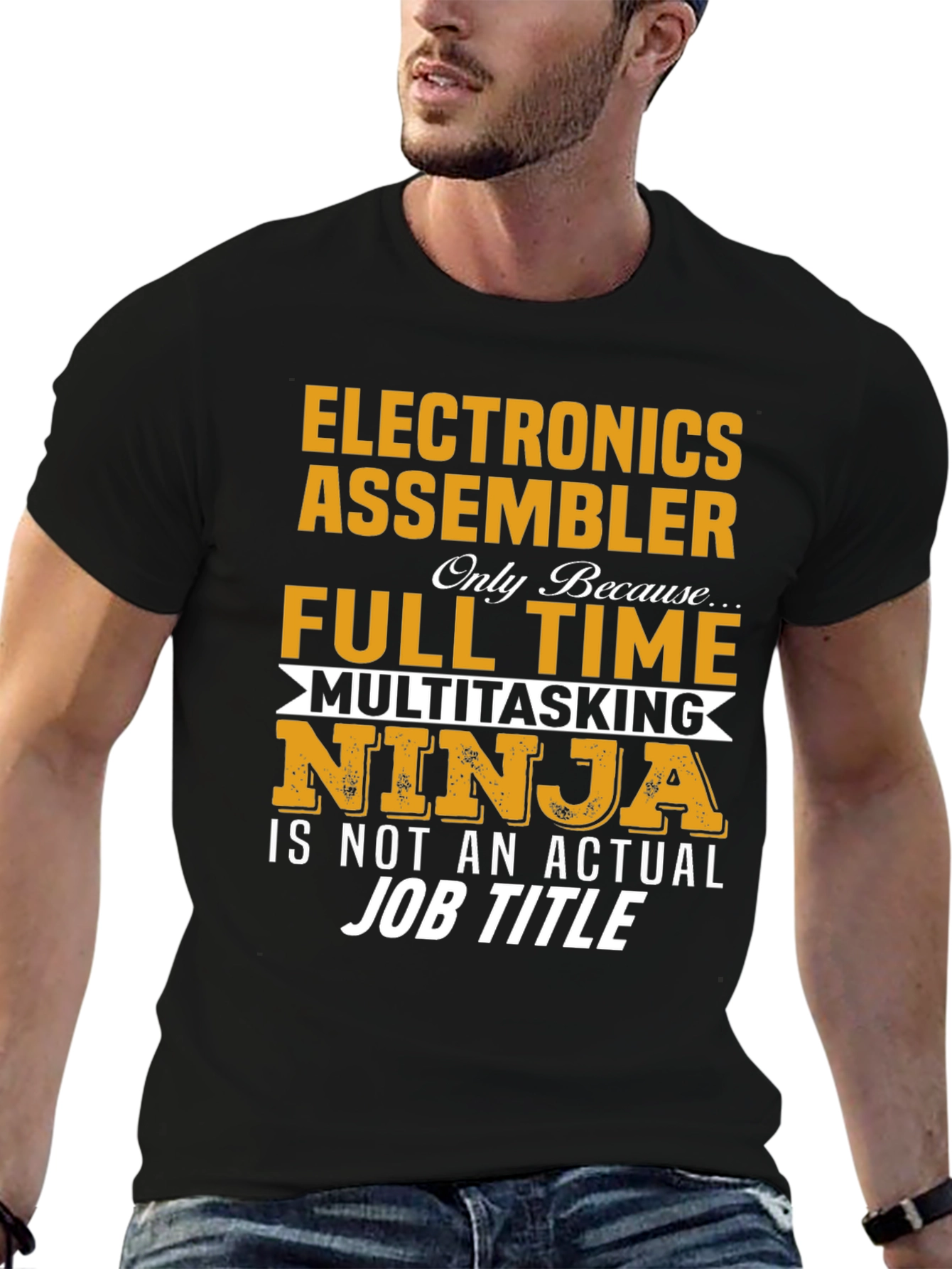 Electronics Assembler Full Time Multitasking Ninja T-Shirt