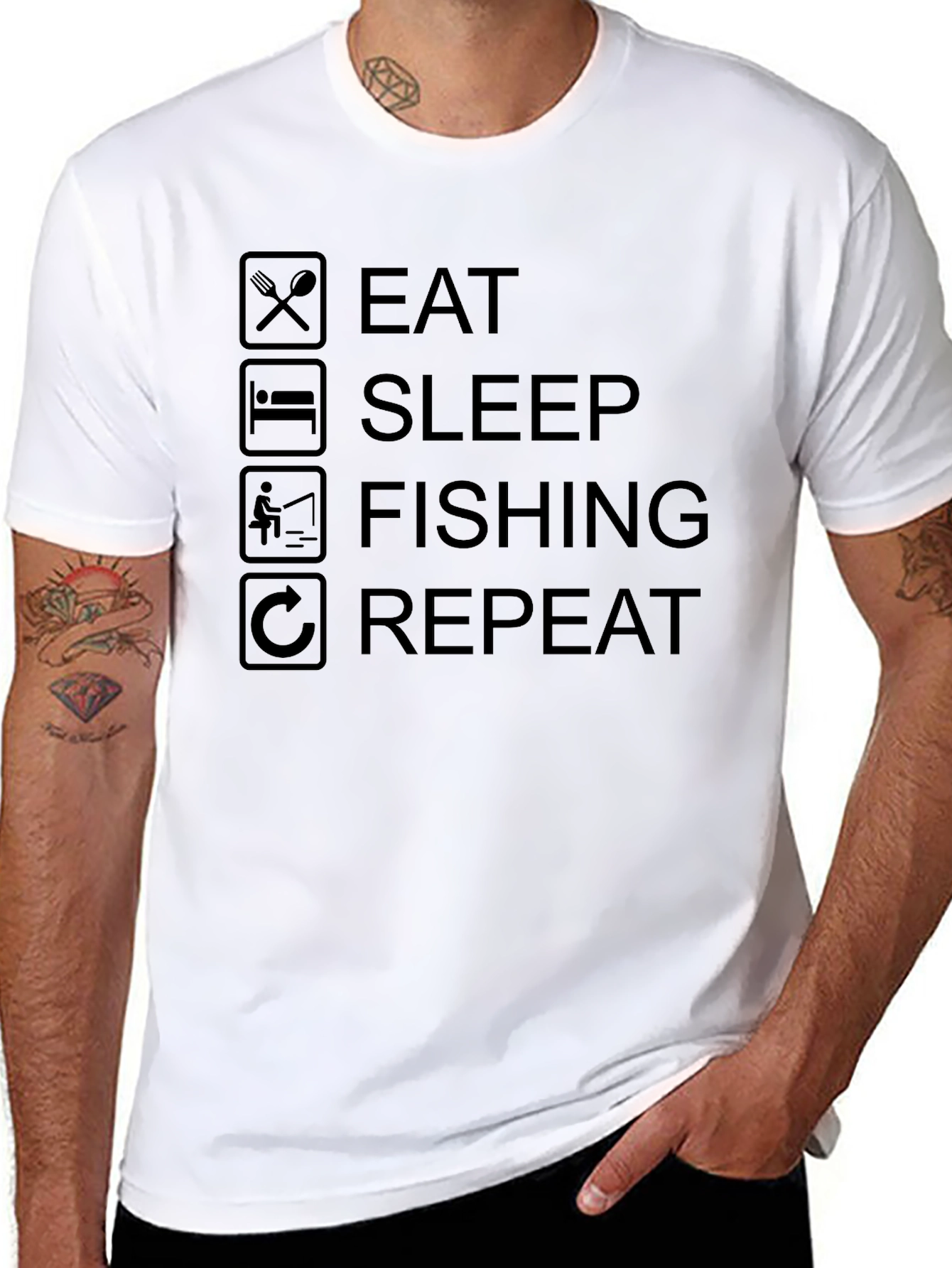 Eat Sleep Fishing Repeat T-Shirt - Fisherman Tee