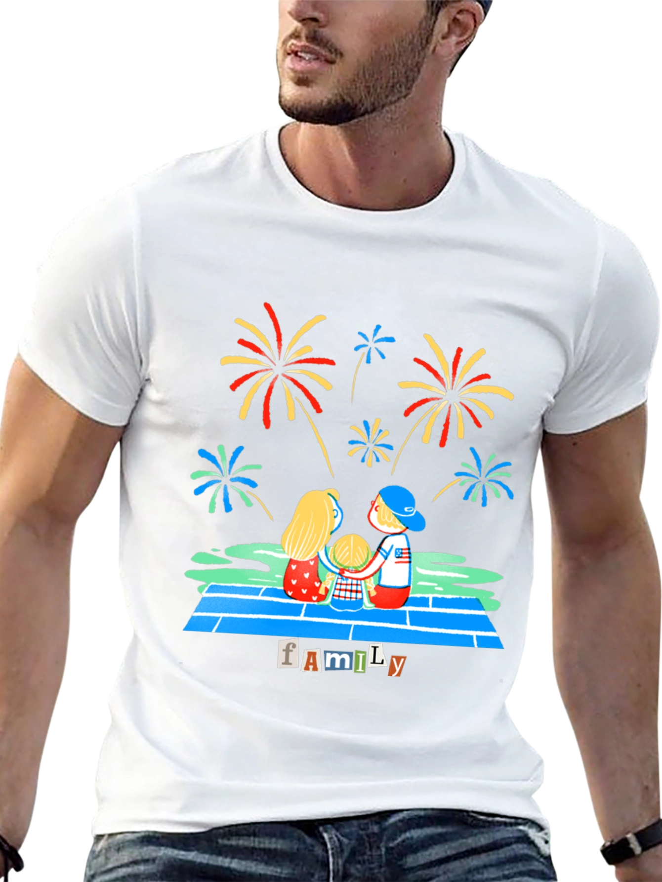 Family Fireworks Graphic Tee