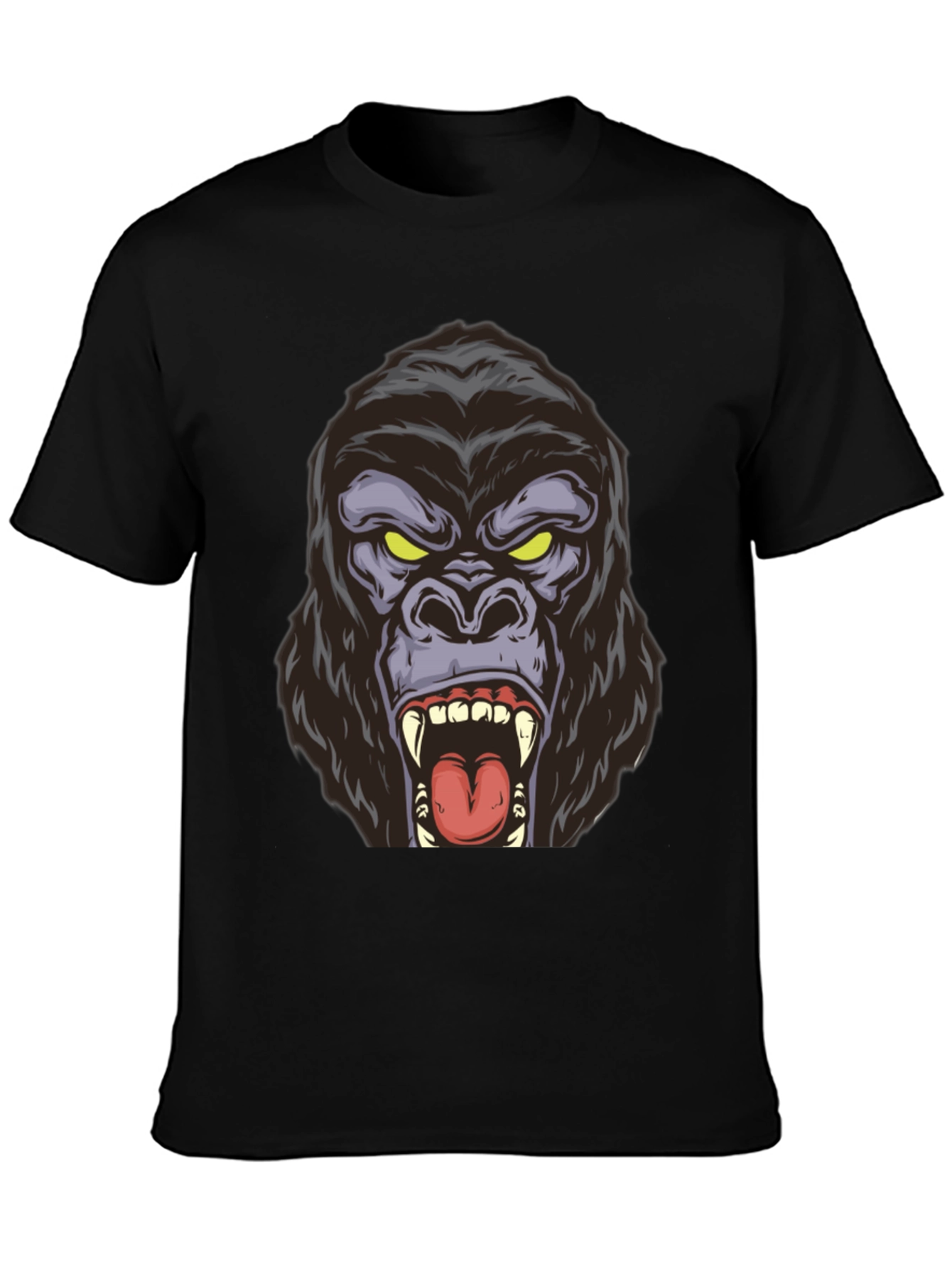 Roaring Gorilla Graphic Tee - Bold Black Shirt