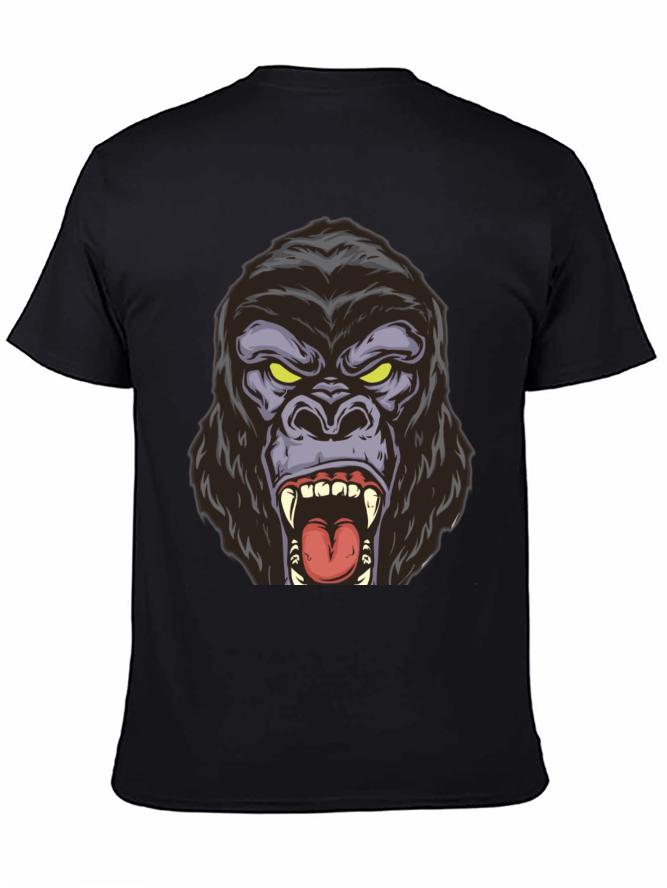 Roaring Gorilla Graphic Tee - Bold Black Shirt