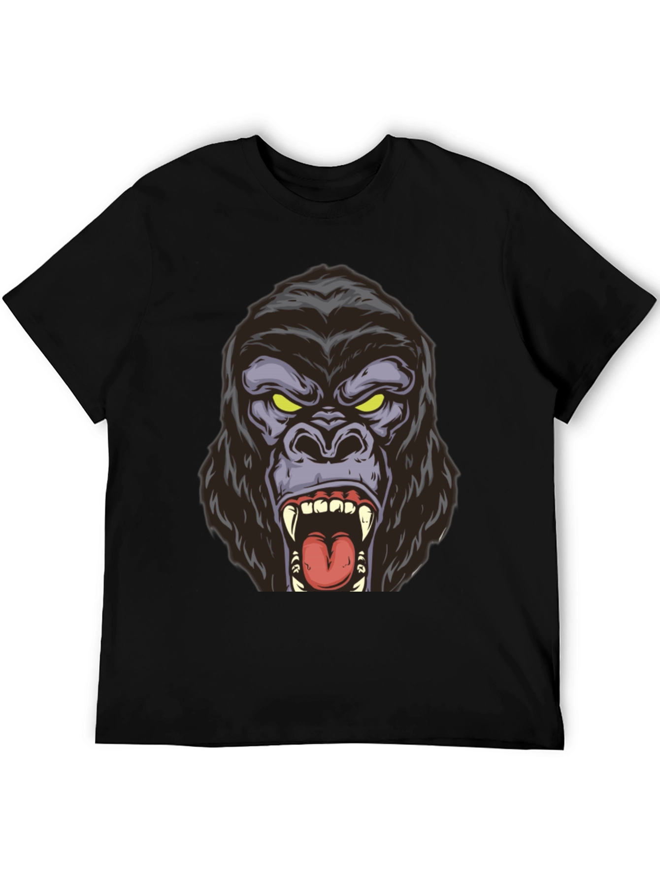 Roaring Gorilla Graphic Tee - Bold Black Shirt