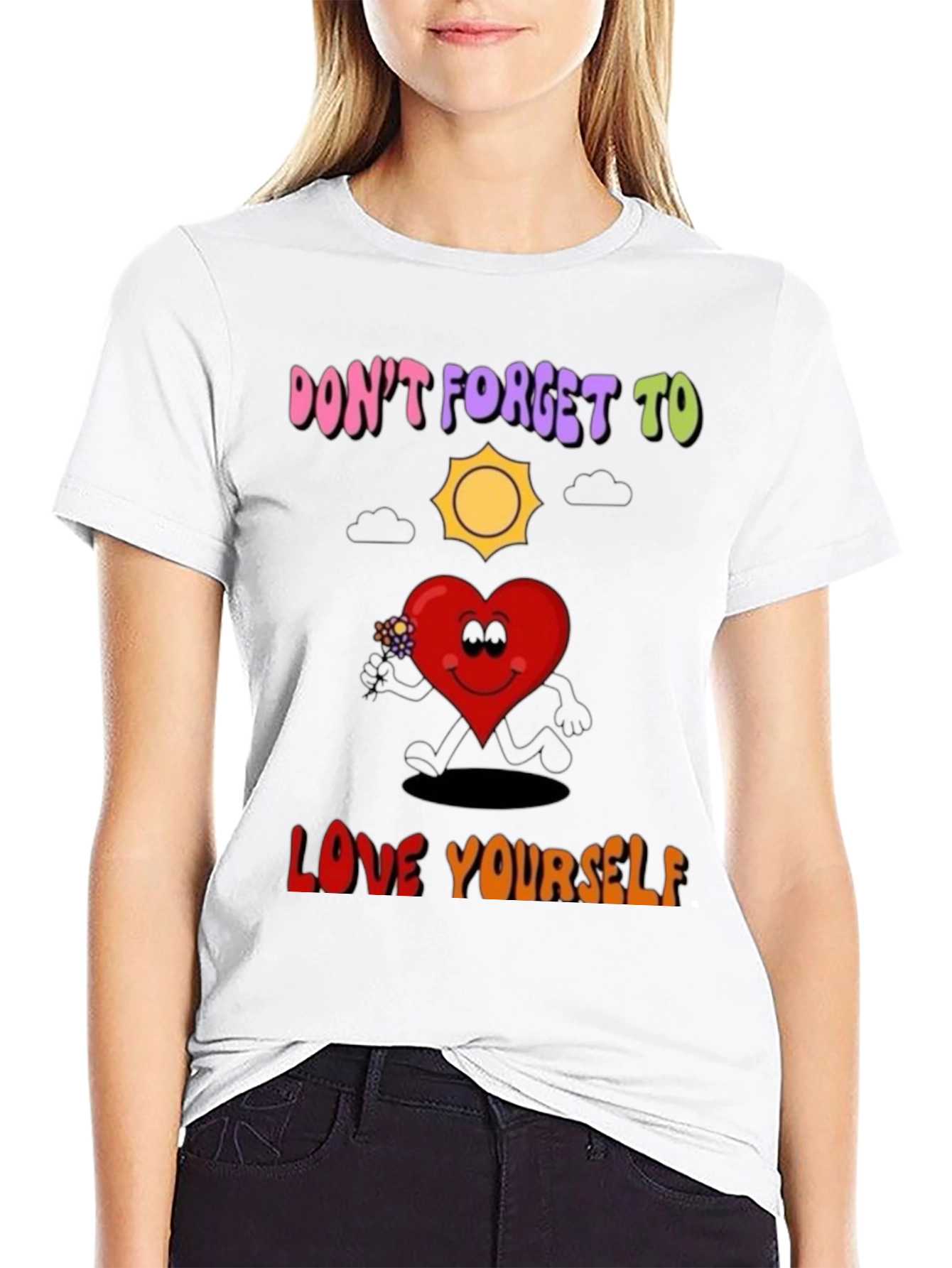 Positive Vibes Black Graphic T-Shirt