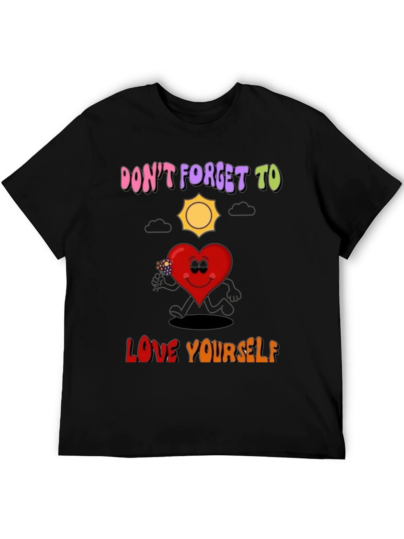 Positive Vibes Black Graphic T-Shirt