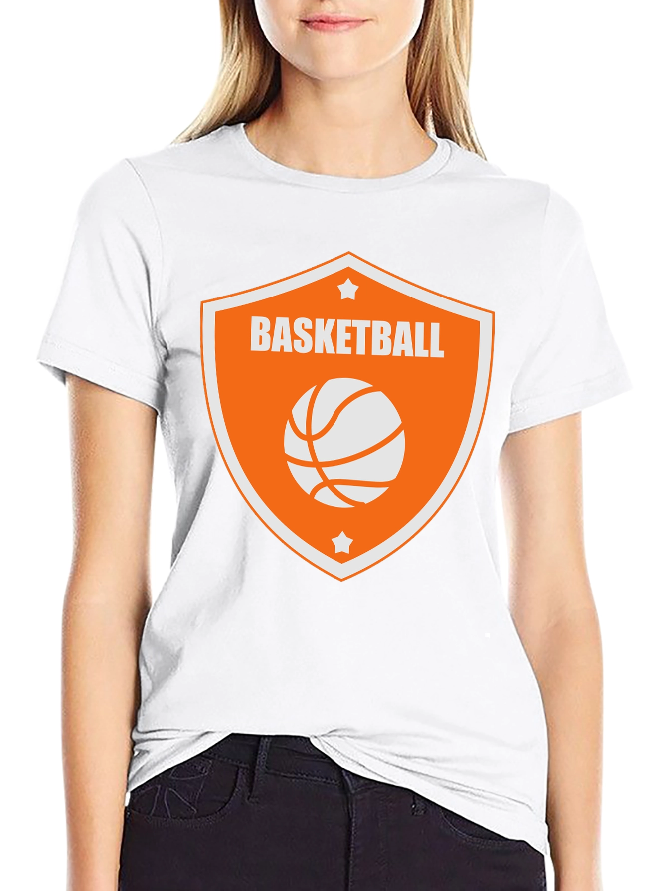 Basketball Graphic Tee - Black Cotton Shirt
