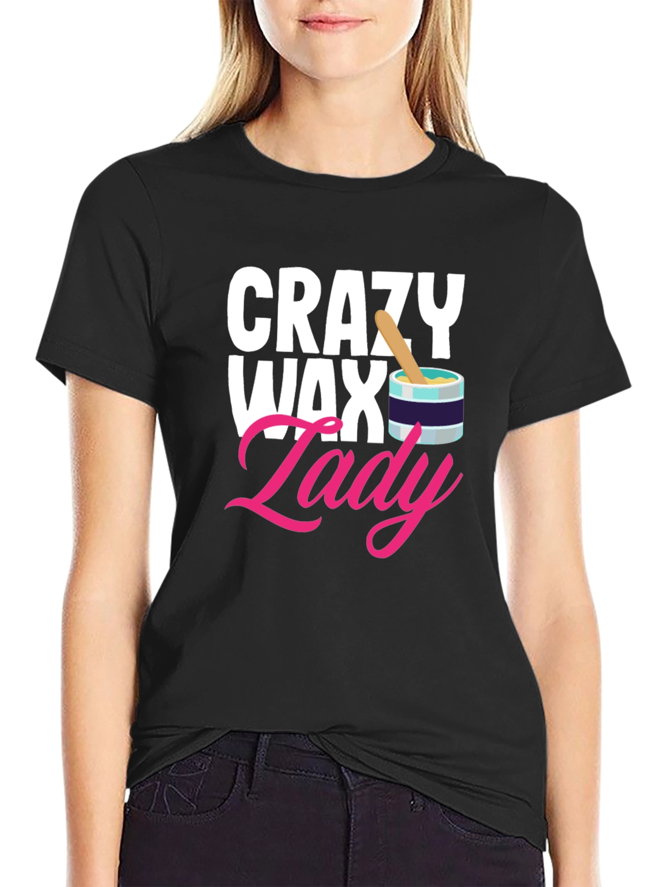 Crazy Wax Lady Graphic Tee - Funny Esthetician T-Shirt