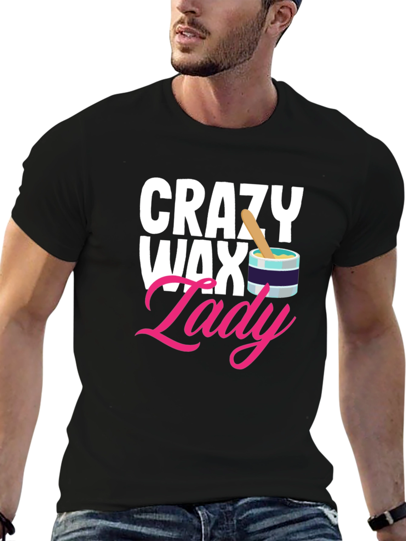Crazy Wax Lady Graphic Tee - Funny Esthetician T-Shirt