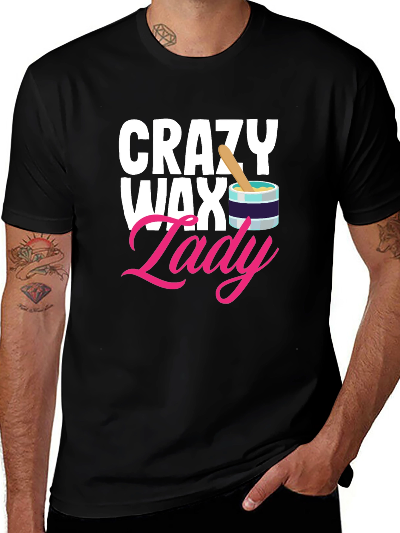 Crazy Wax Lady Graphic Tee - Funny Esthetician T-Shirt