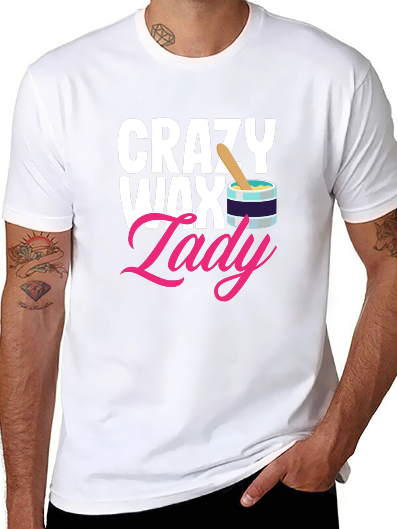 Crazy Wax Lady Graphic Tee - Funny Esthetician T-Shirt