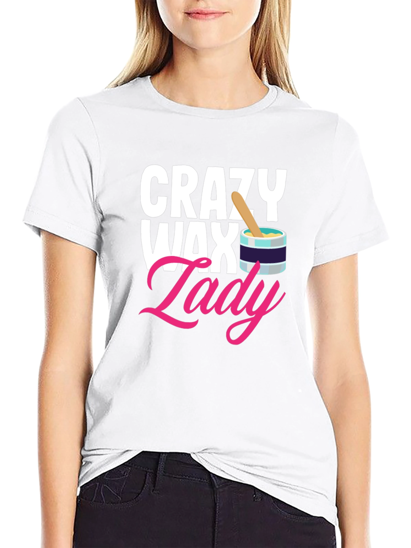 Crazy Wax Lady Graphic Tee - Funny Esthetician T-Shirt