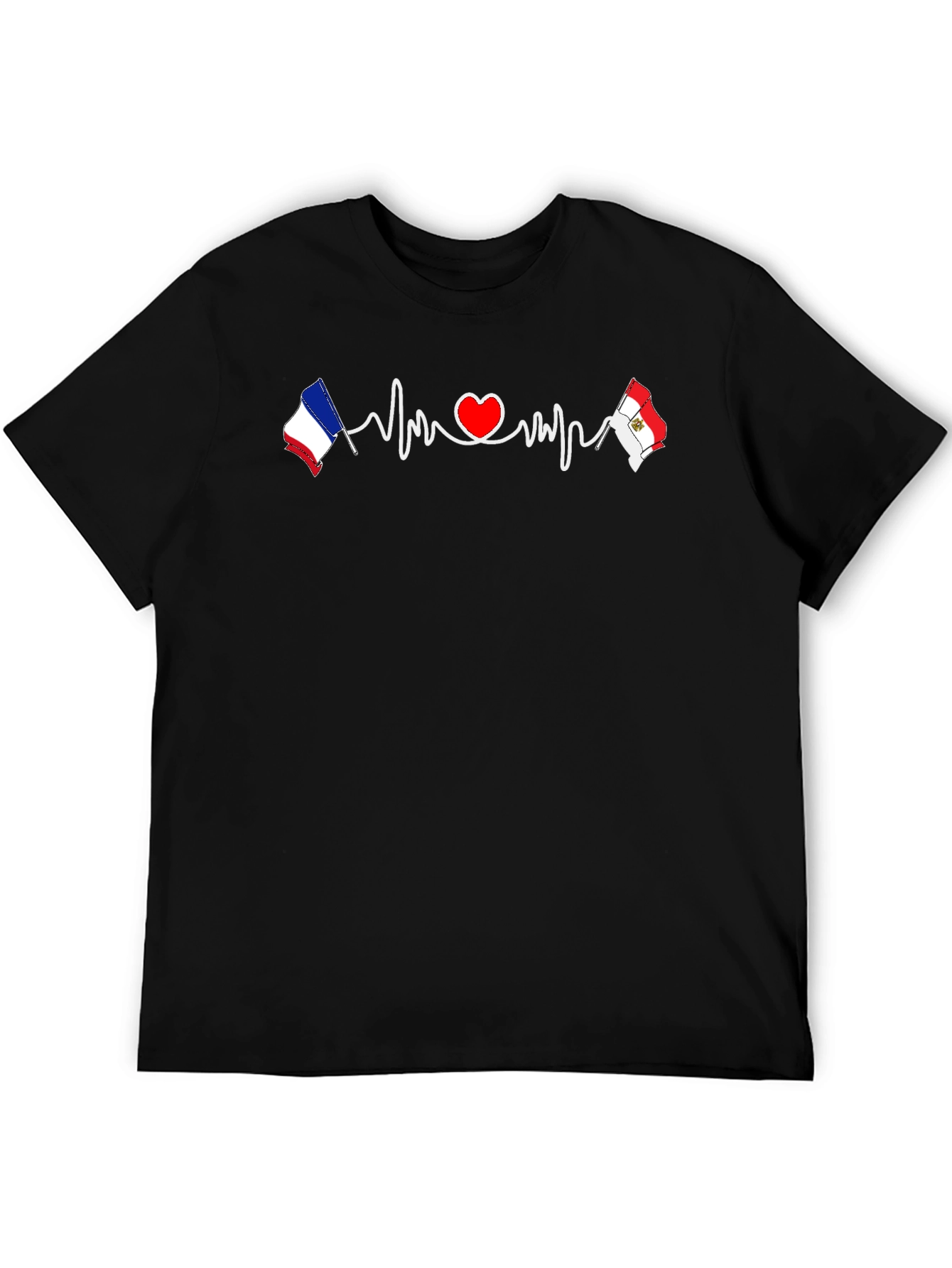 France & Peru Heartbeat T-Shirt
