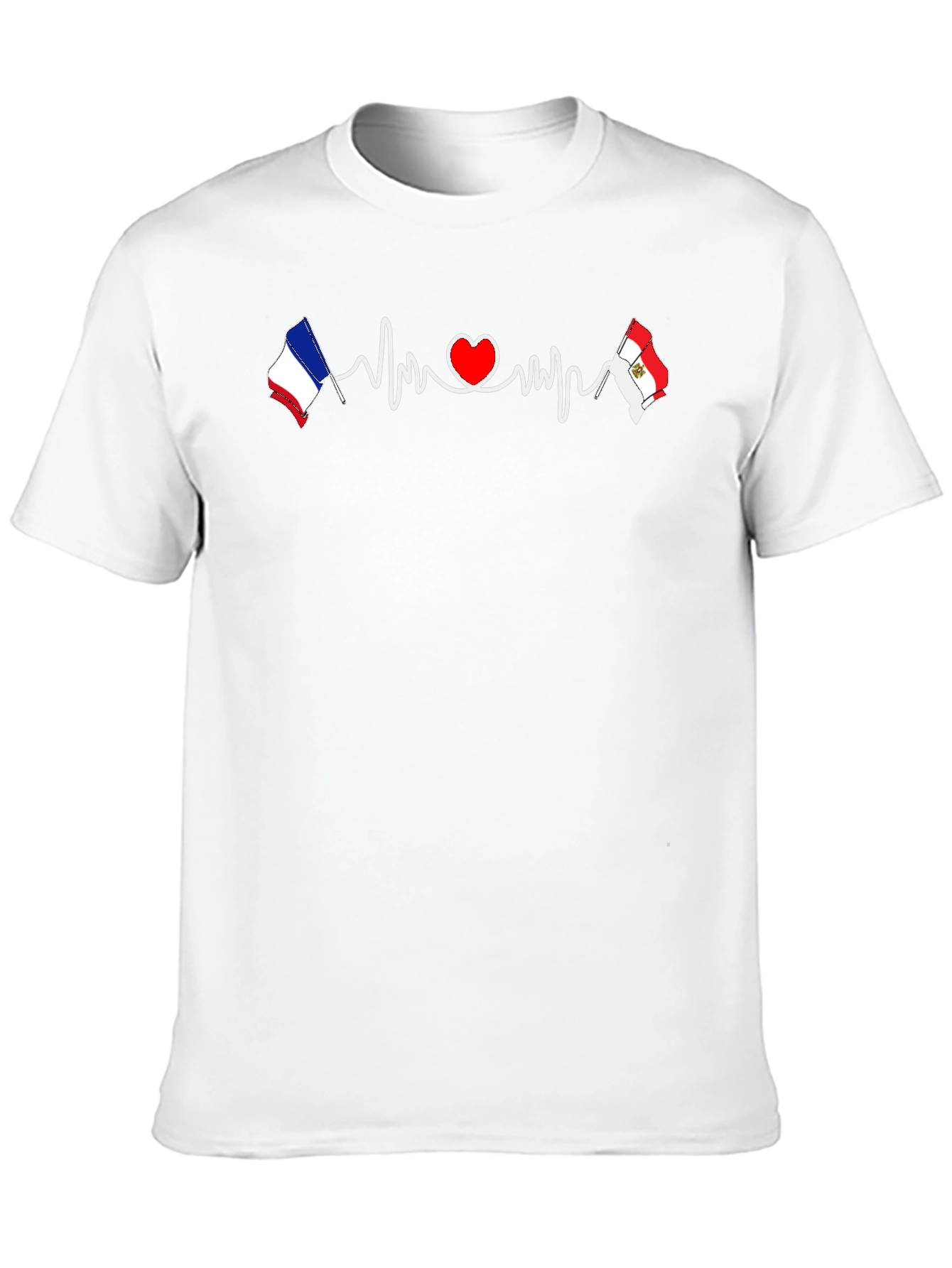 France & Peru Heartbeat T-Shirt