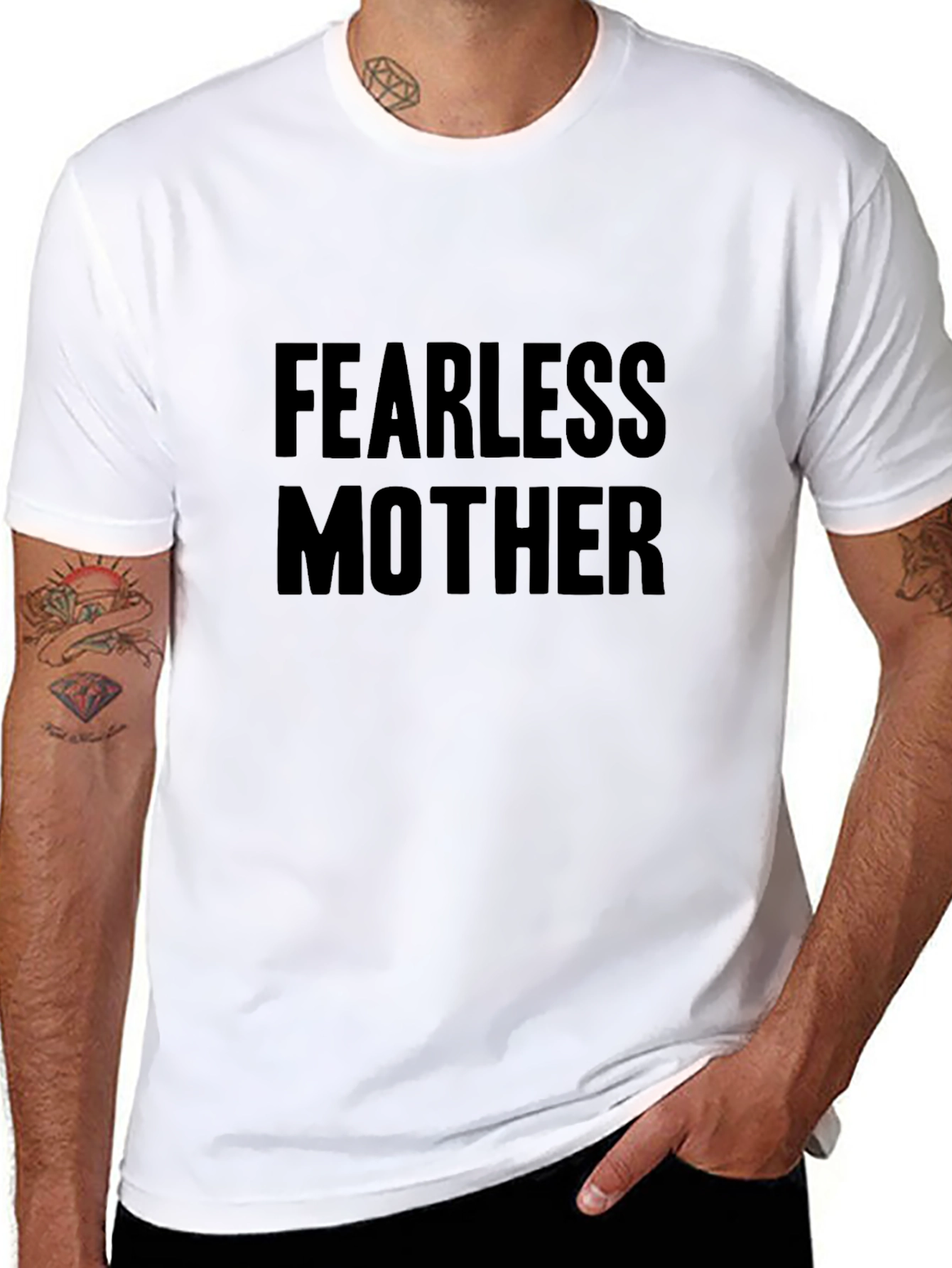 Fearless Mother Black T-Shirt - Bold Statement Tee
