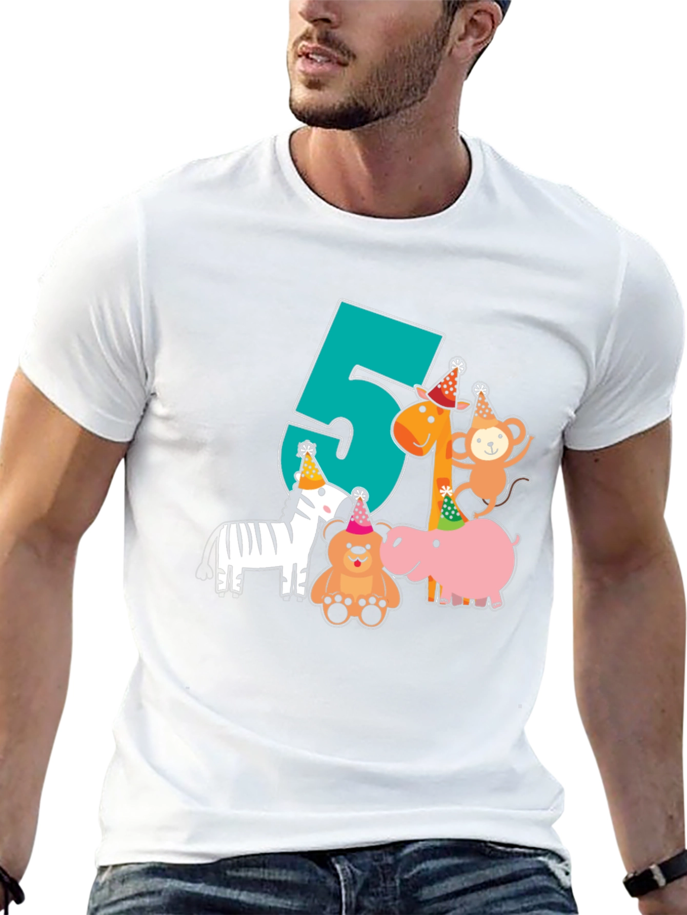 Fun 5th Birthday Animal Party T-Shirt