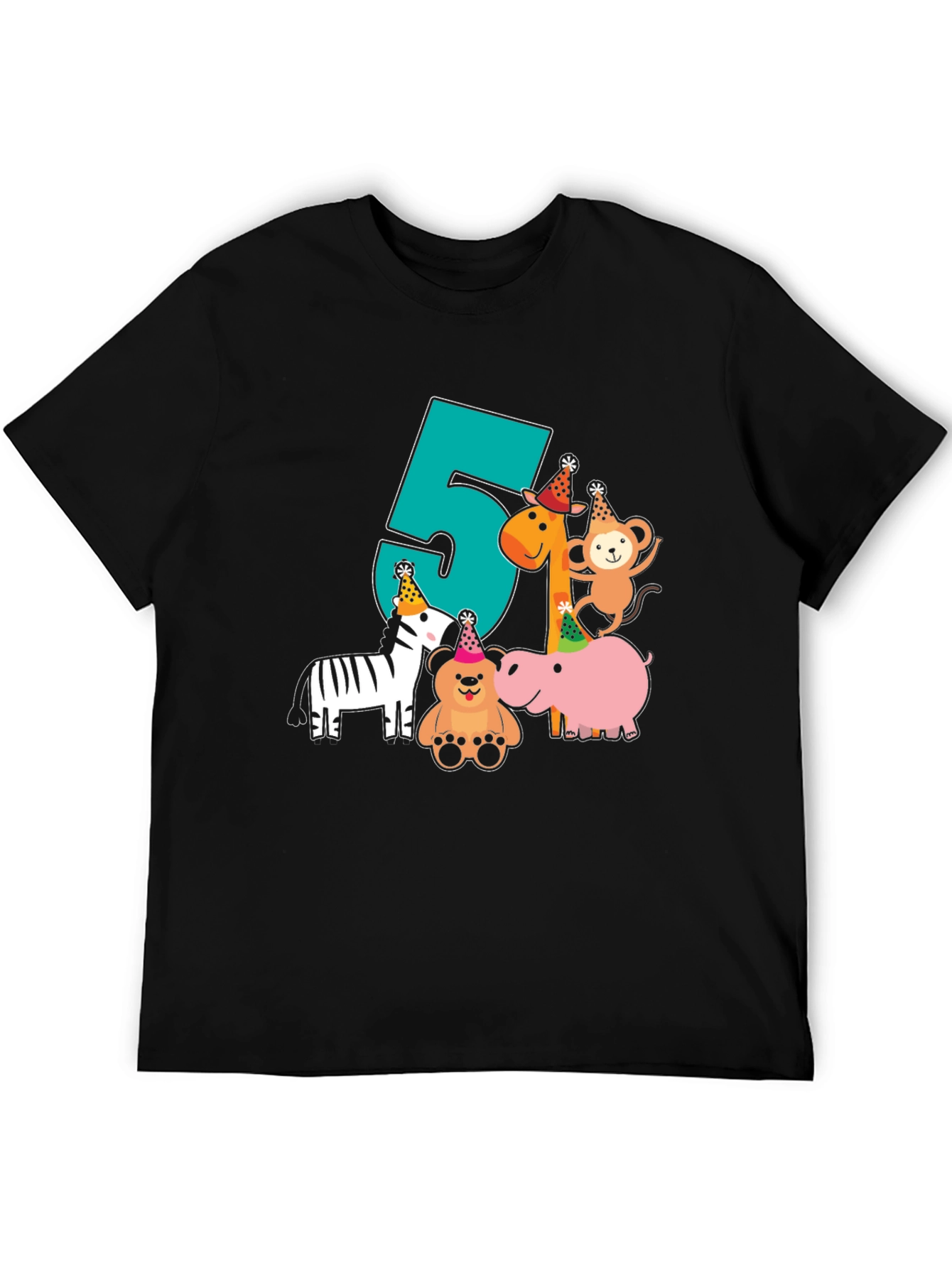 Fun 5th Birthday Animal Party T-Shirt