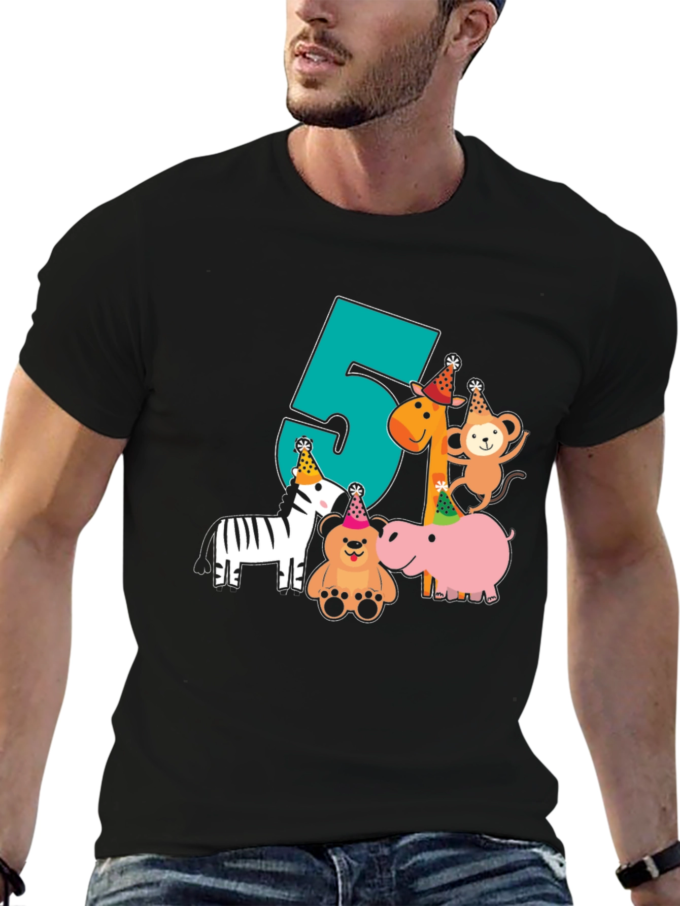 Fun 5th Birthday Animal Party T-Shirt