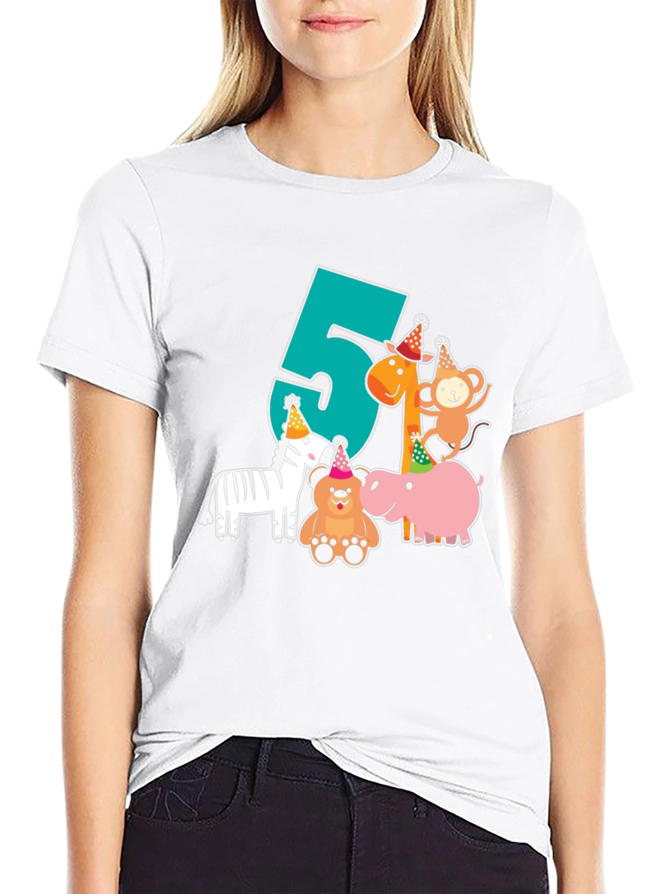 Fun 5th Birthday Animal Party T-Shirt