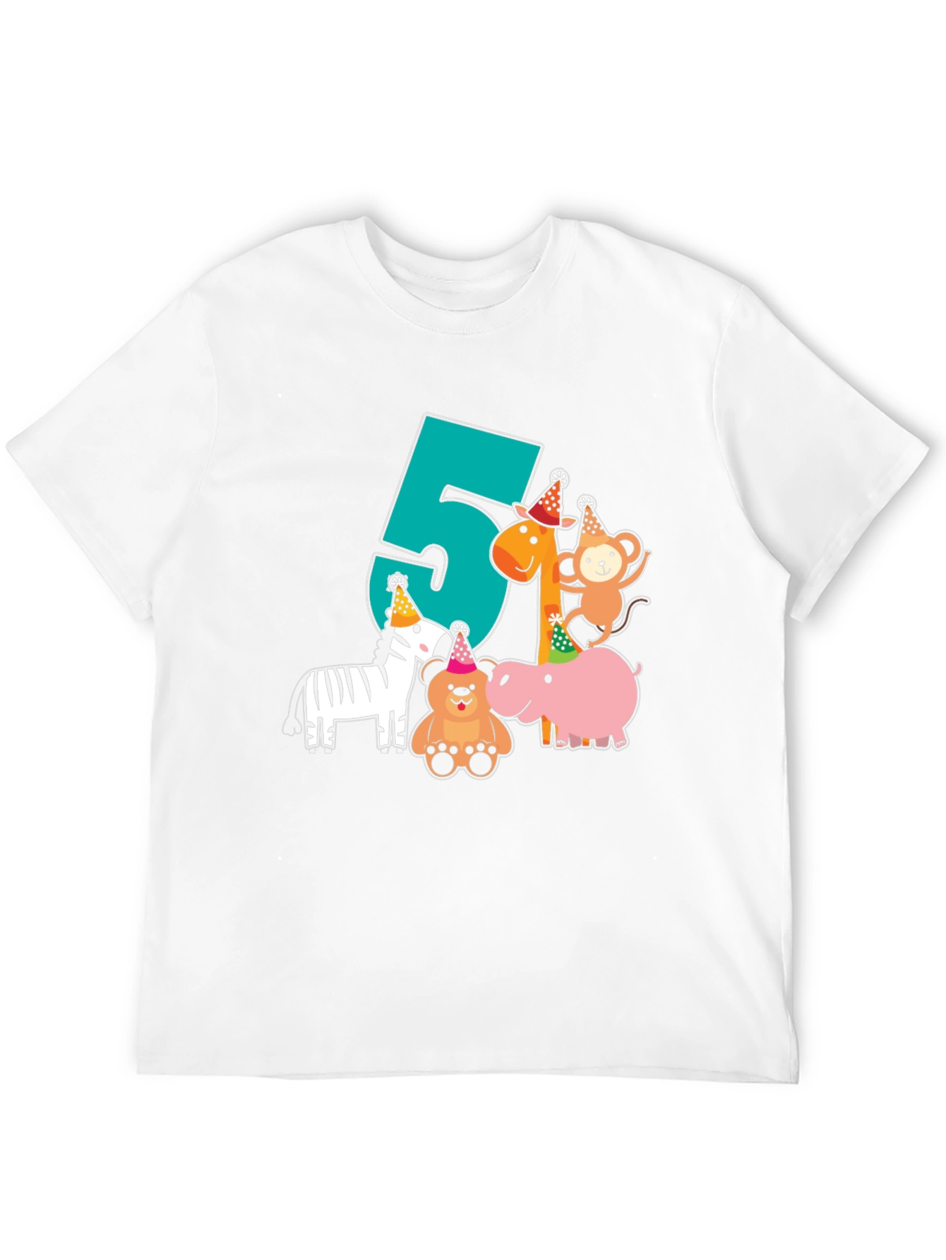 Fun 5th Birthday Animal Party T-Shirt